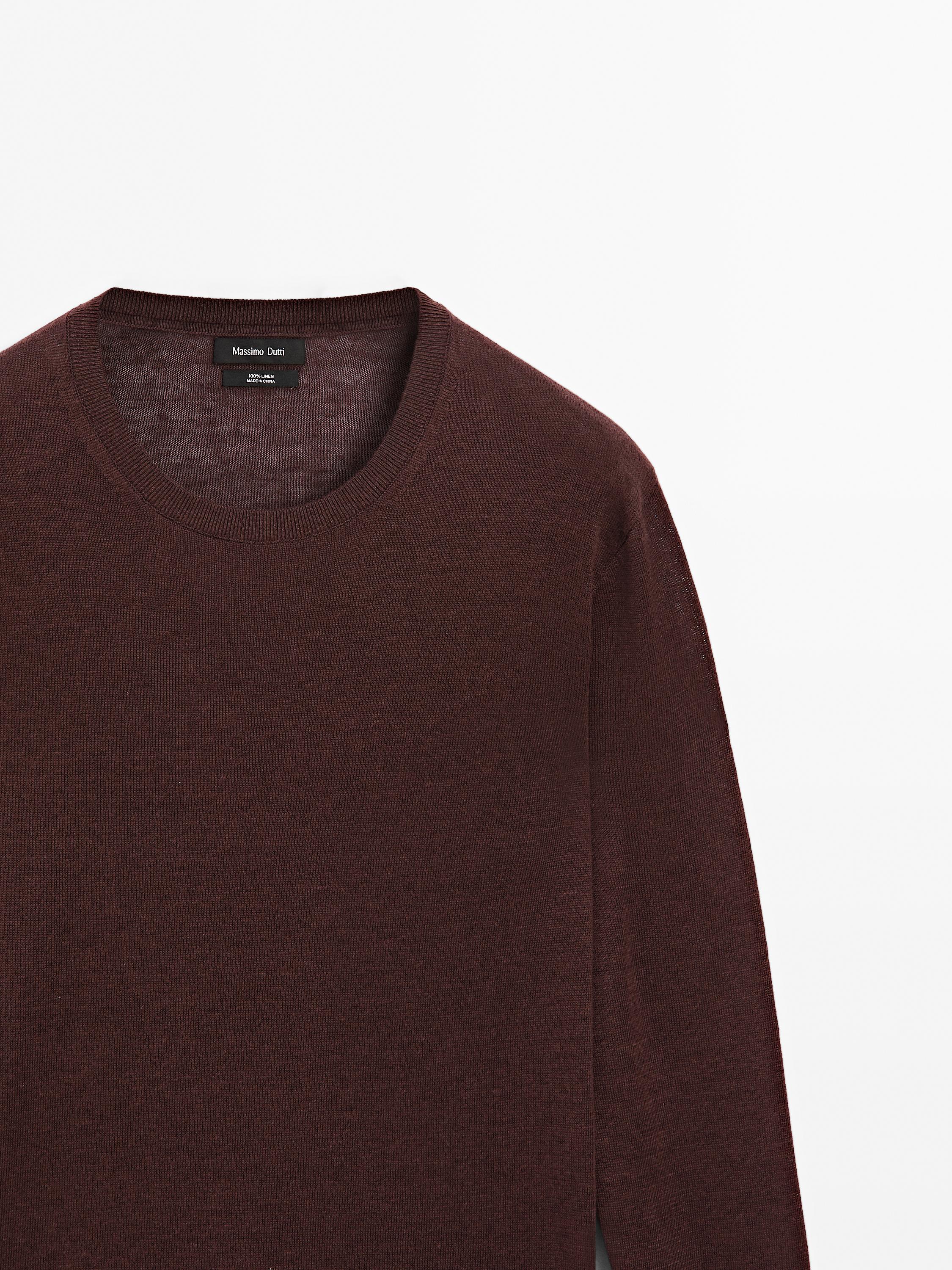 Lightweight 100% linen knit sweater