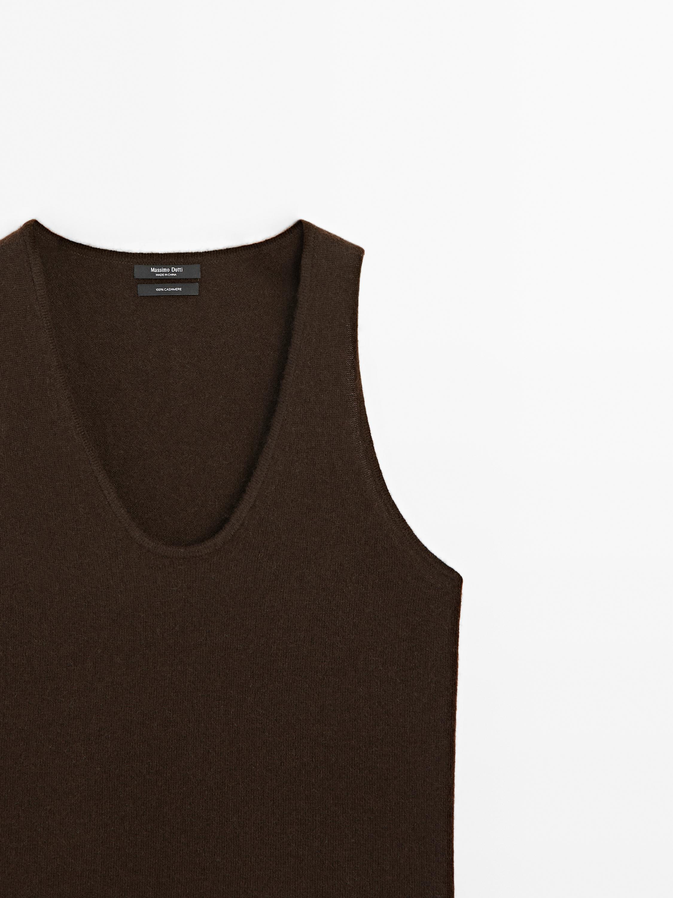 100% cashmere crew neck top