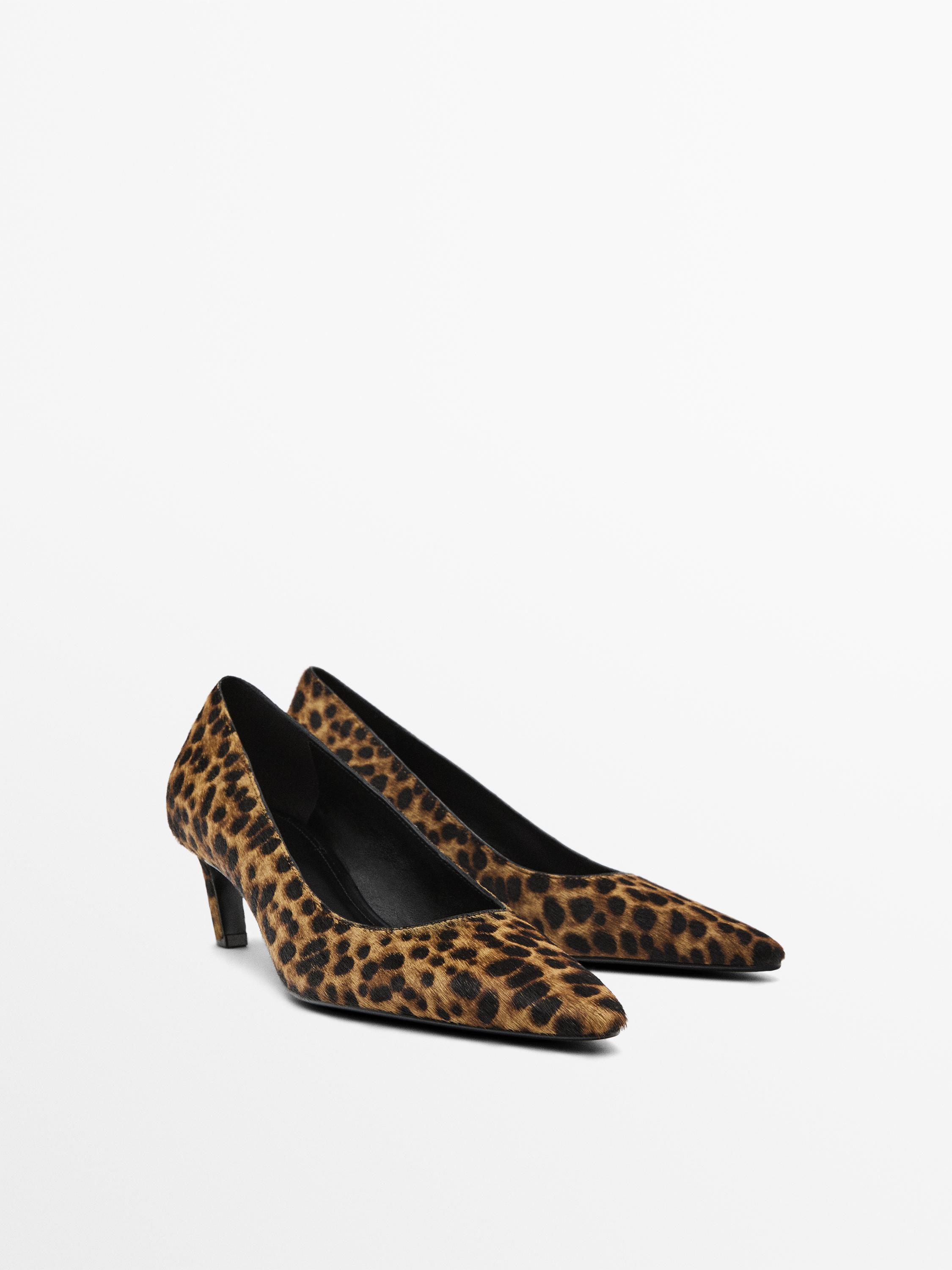 Animal print high-heel shoes