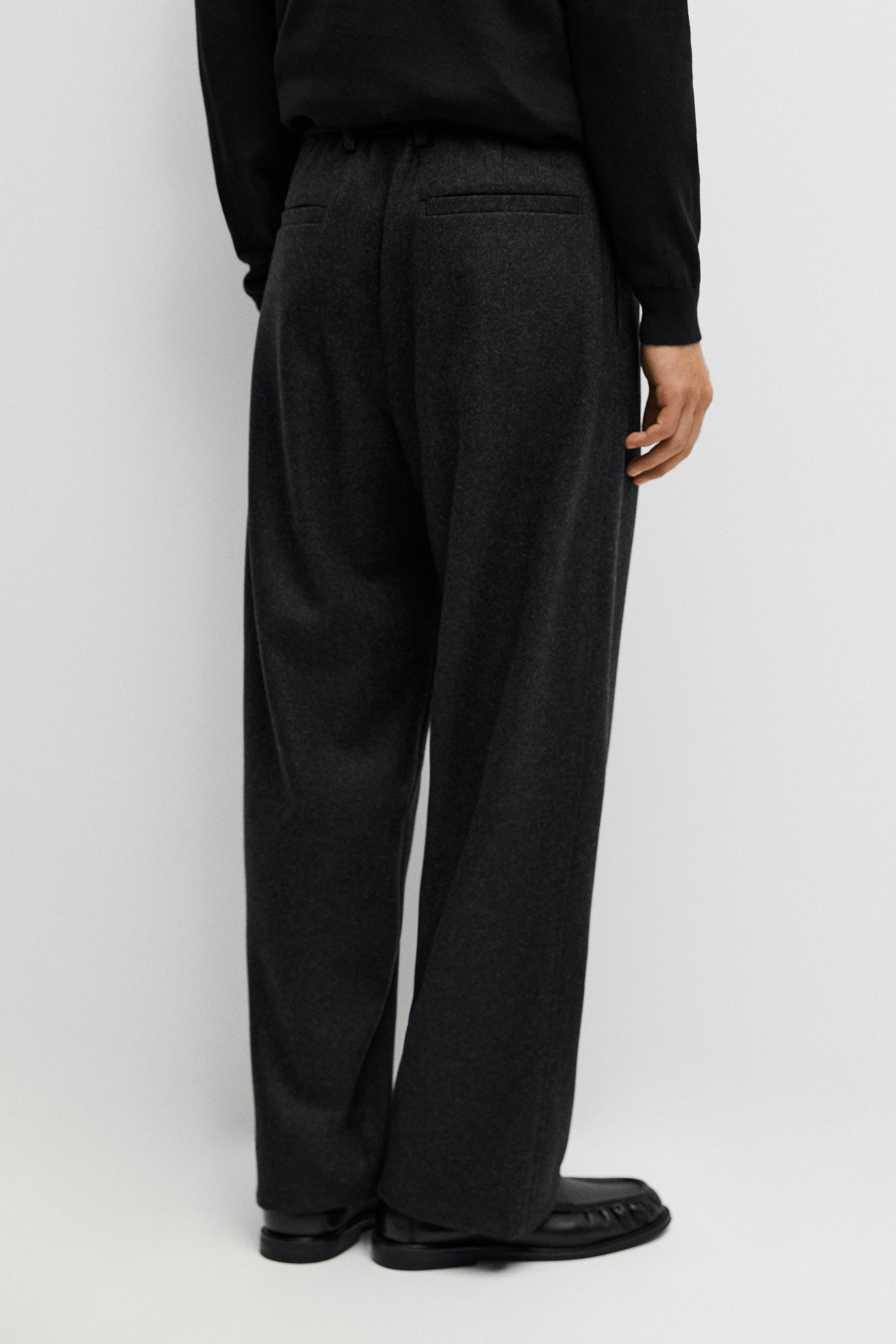 Massimo Dutti %100 yün total look pantolon görsel 8