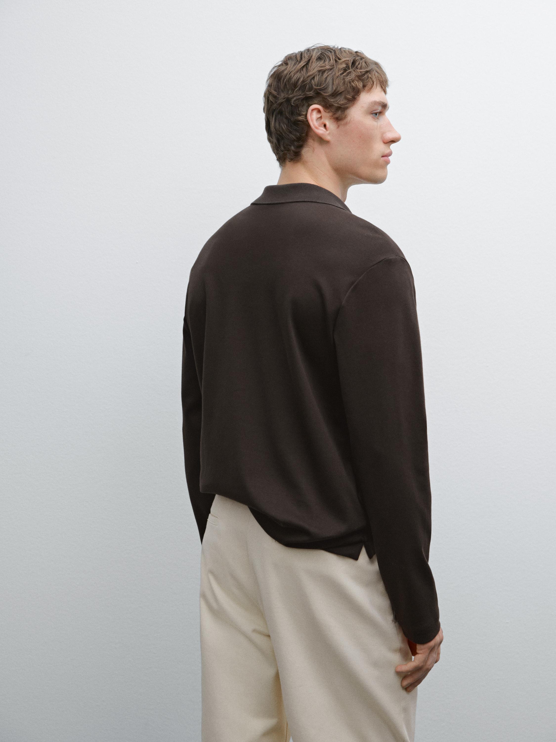Long sleeve polo sweater