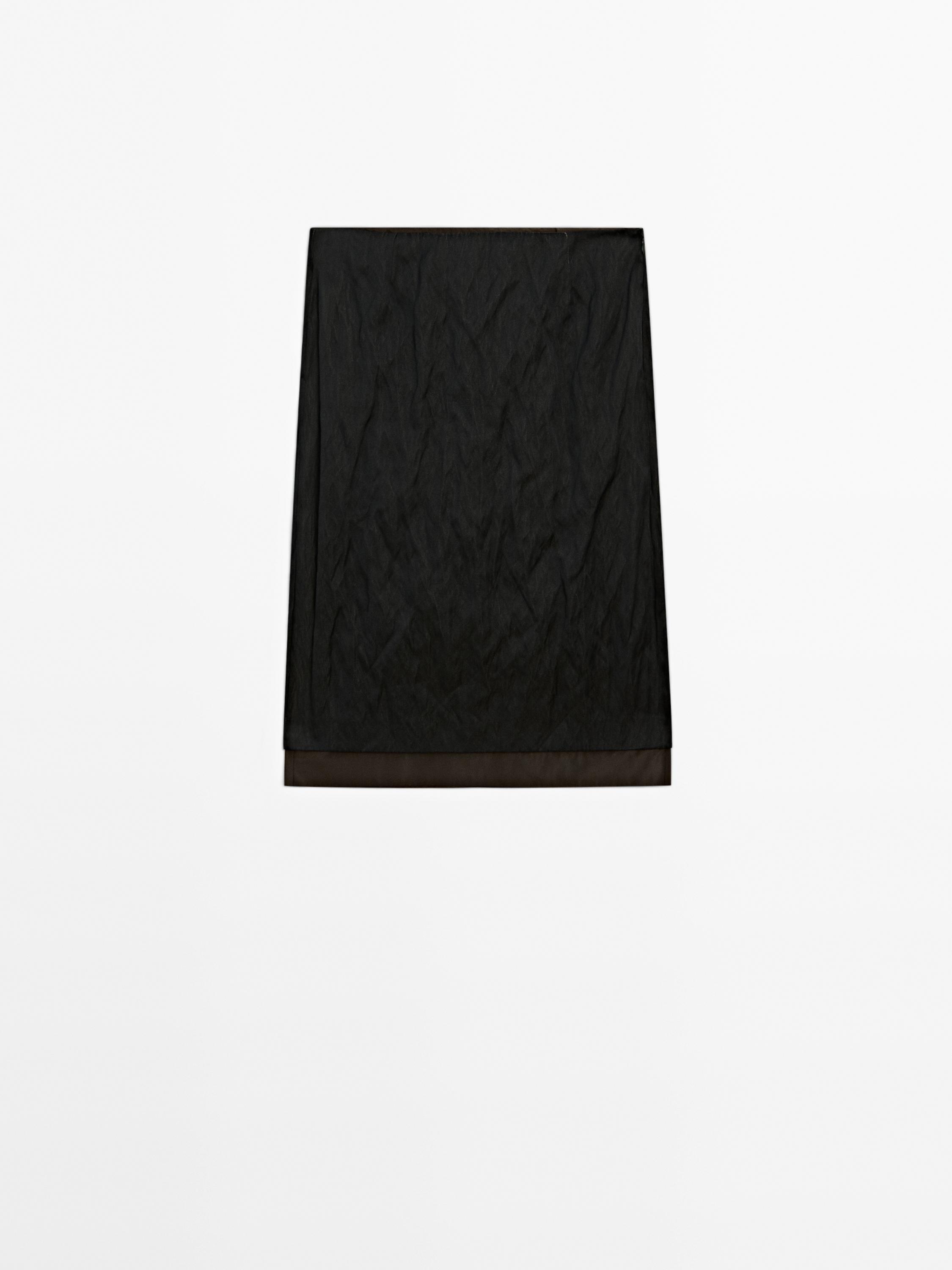 Textured Double Fabric Skirt Black Smart Skirts Massimo Dutti textured-double-fabric-skirt-black-smart-skirts-massimo-dutti