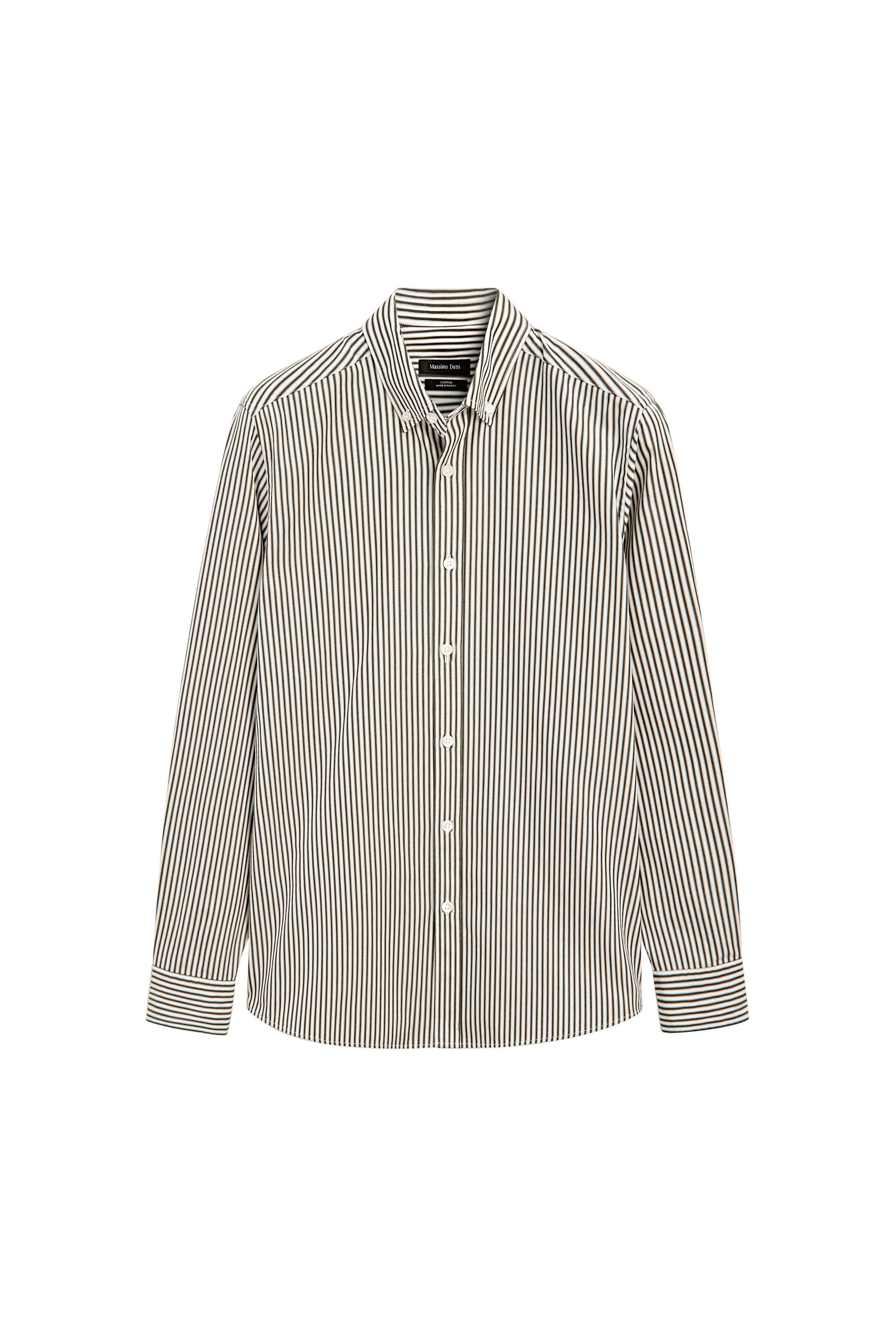 Massimo Dutti Regular fit çizgili poplin gömlek
