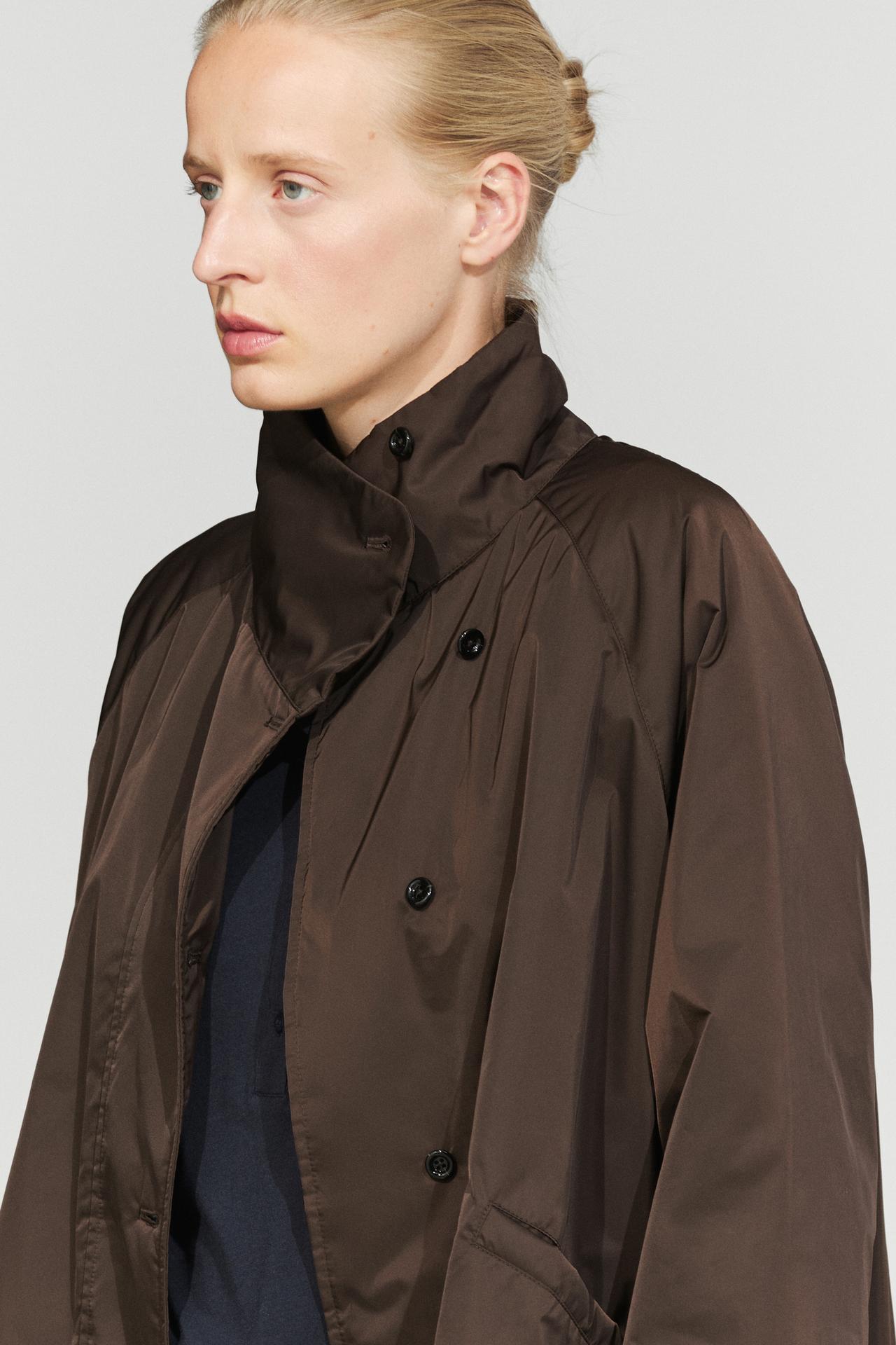 Voluminous puffer jacket — MOLE BROWN