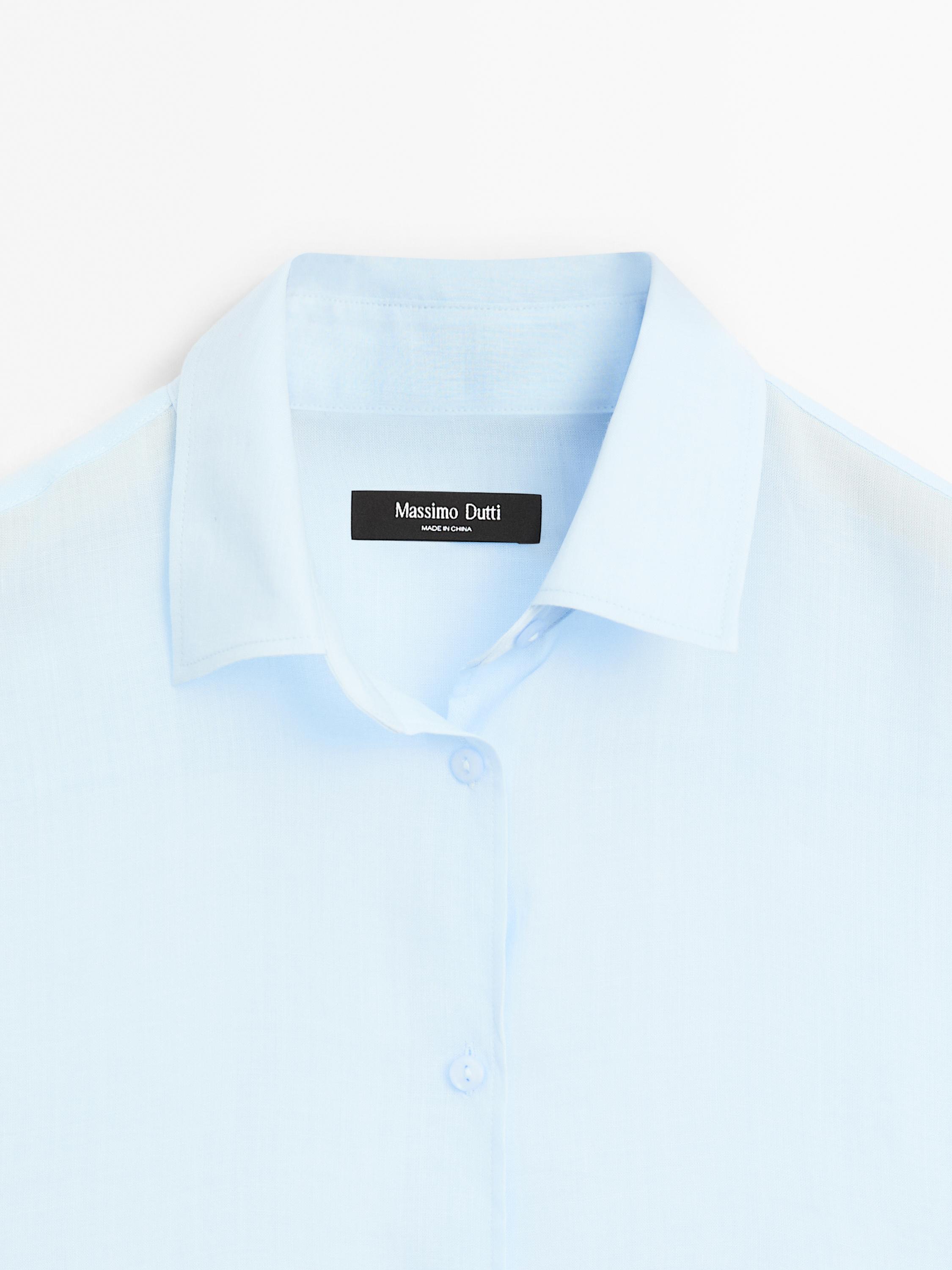 Camisa fluida con ramio