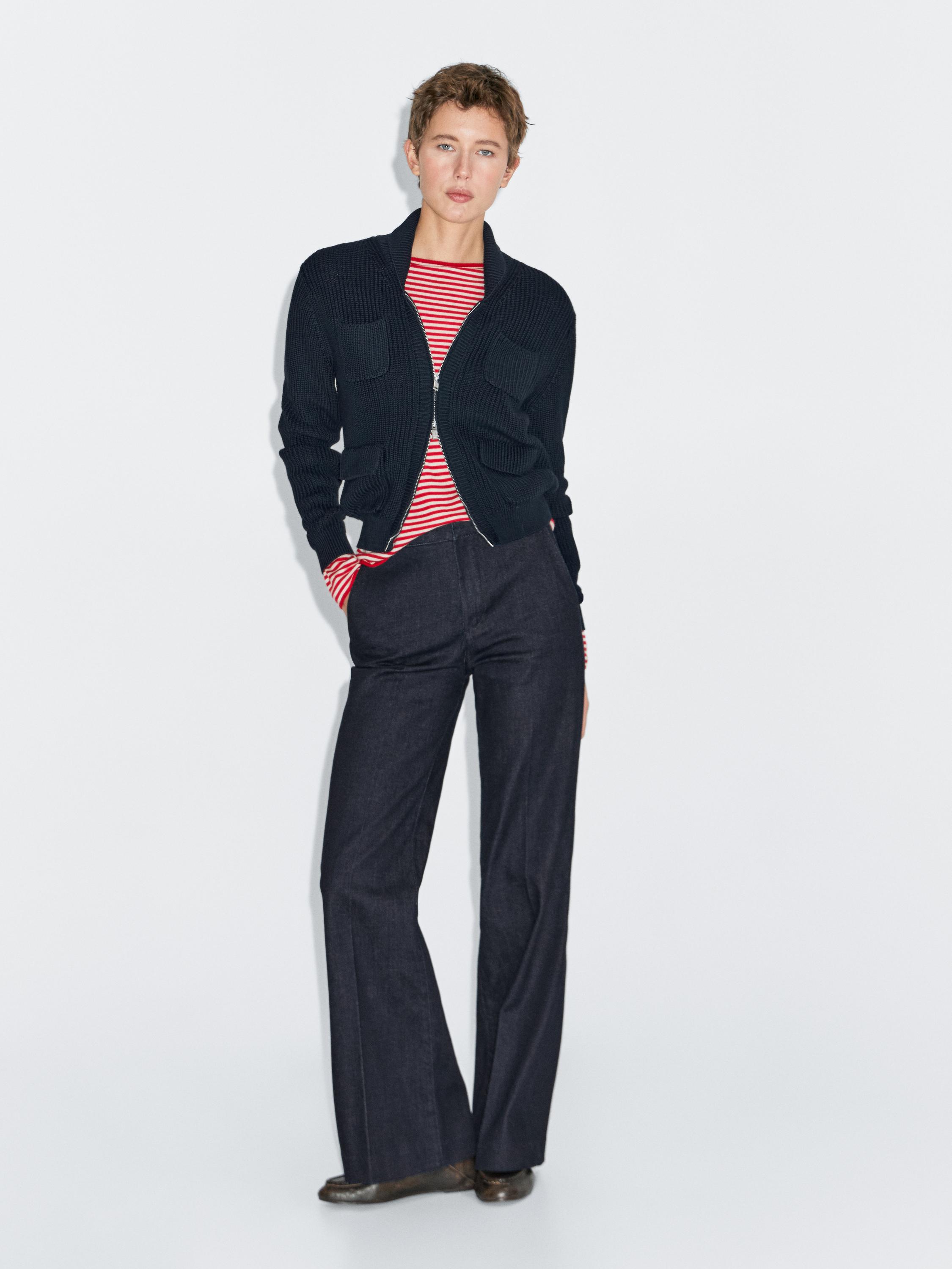 Jeans flare fit a vita alta