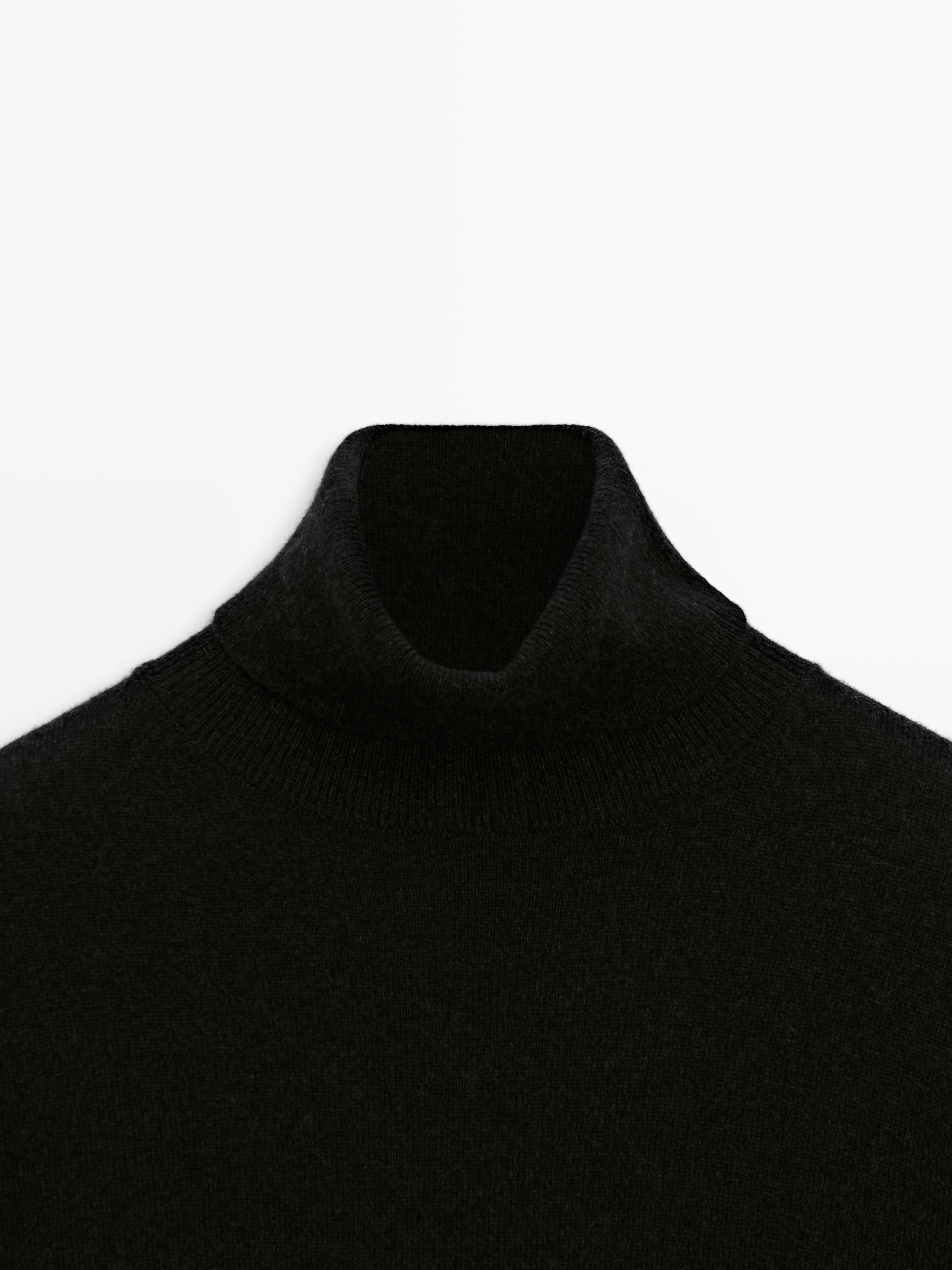 Pull à col roulé en maille 100 % cachemire