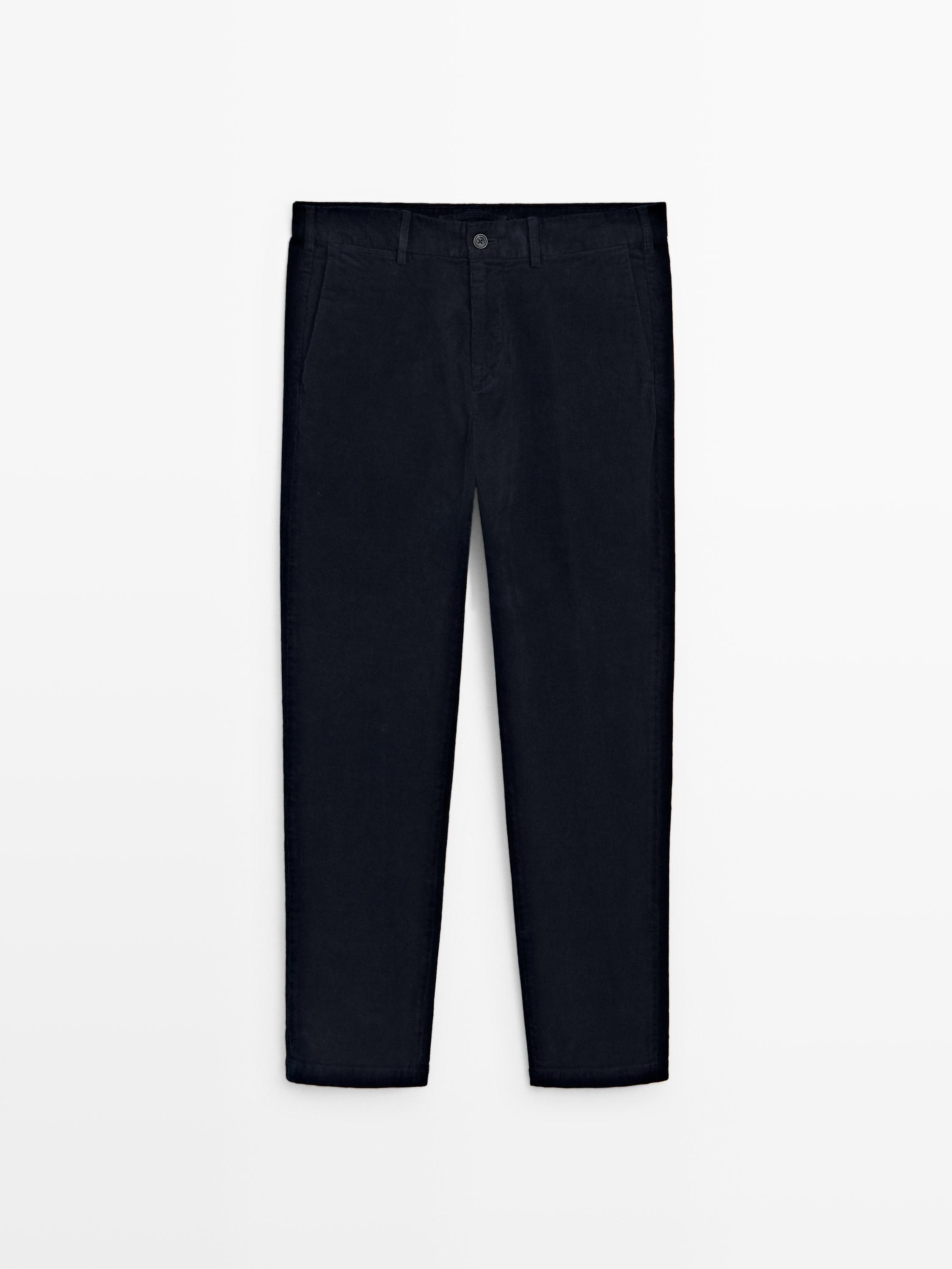 Pantalon slim en velours côtelé