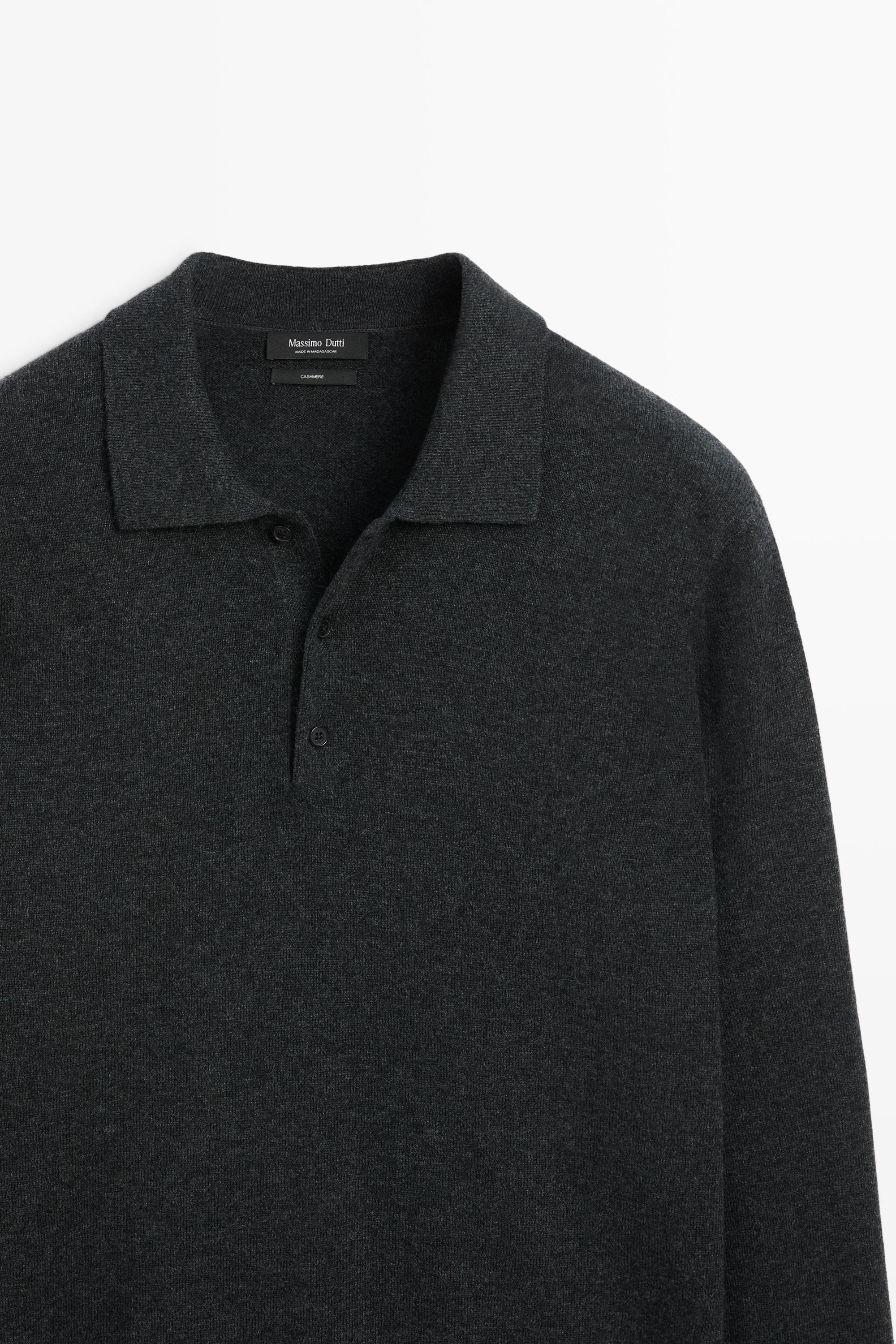 Jersey polo punto 100% cashmere