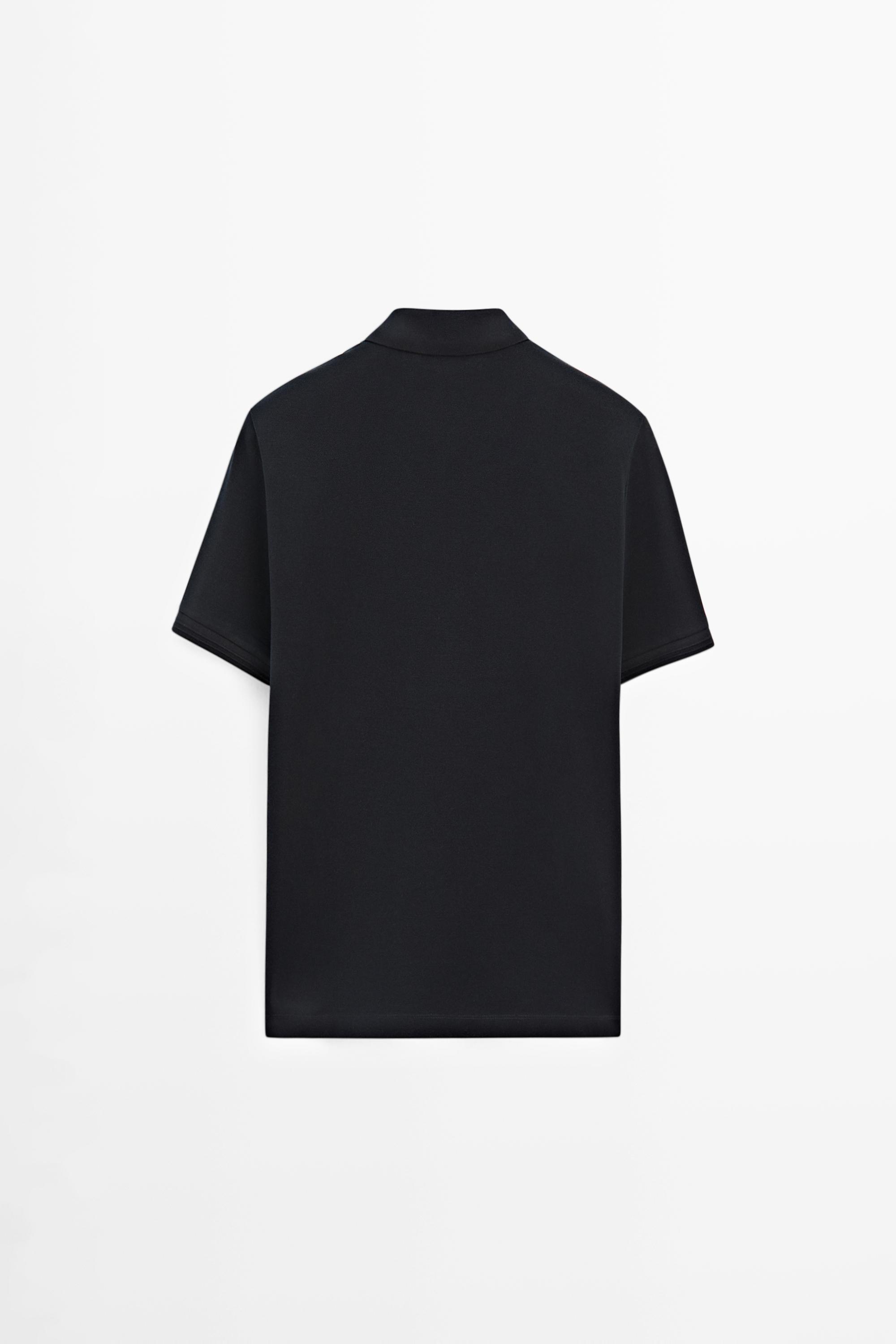100% cotton short sleeve polo shirt — NAVY BLUE