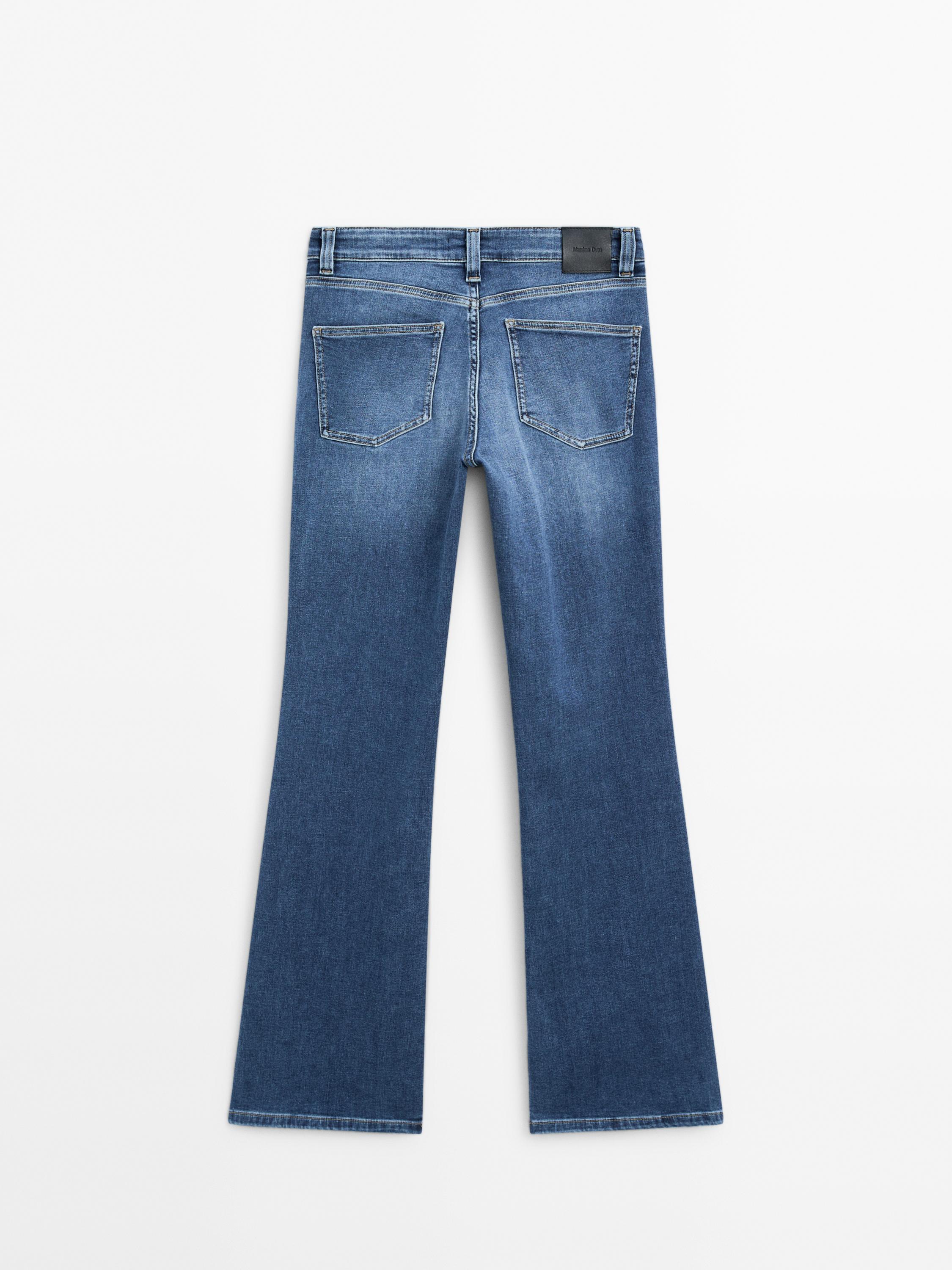 High-waist skinny flared jeans