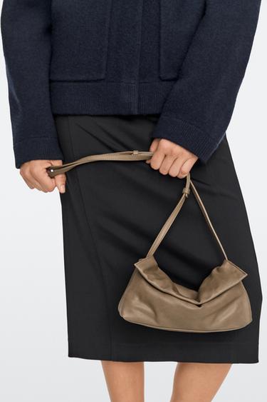 Nappa leather crossbody bag — MOLE BROWN 3