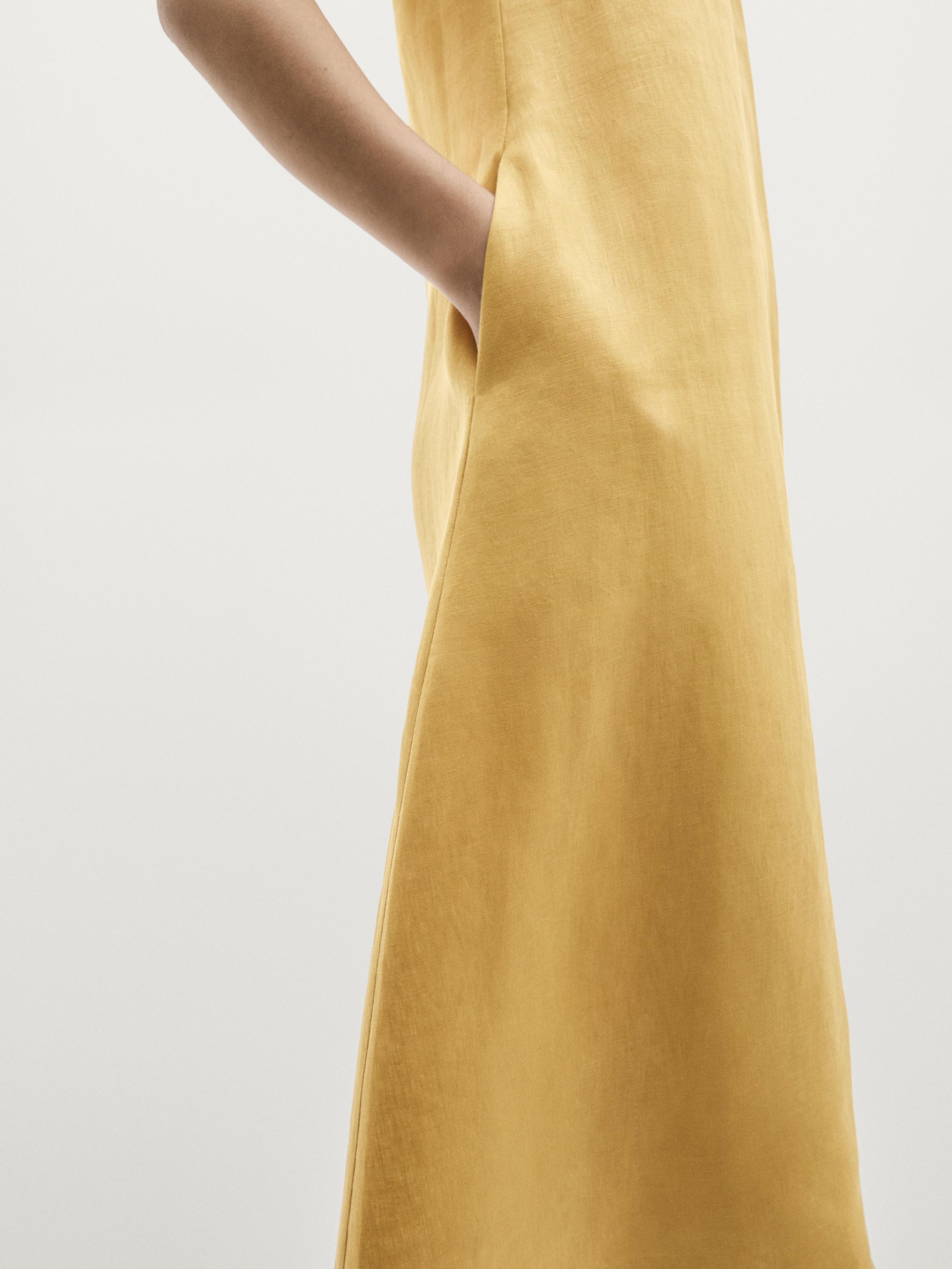 a-line midi dress in limoncello Trendy, Chic Women's Clothing Boutique Fore Collection Women's Asymmetrical One-Shoulder Dress, Light Sage, Polyester, Size L Lane 201 main image 0