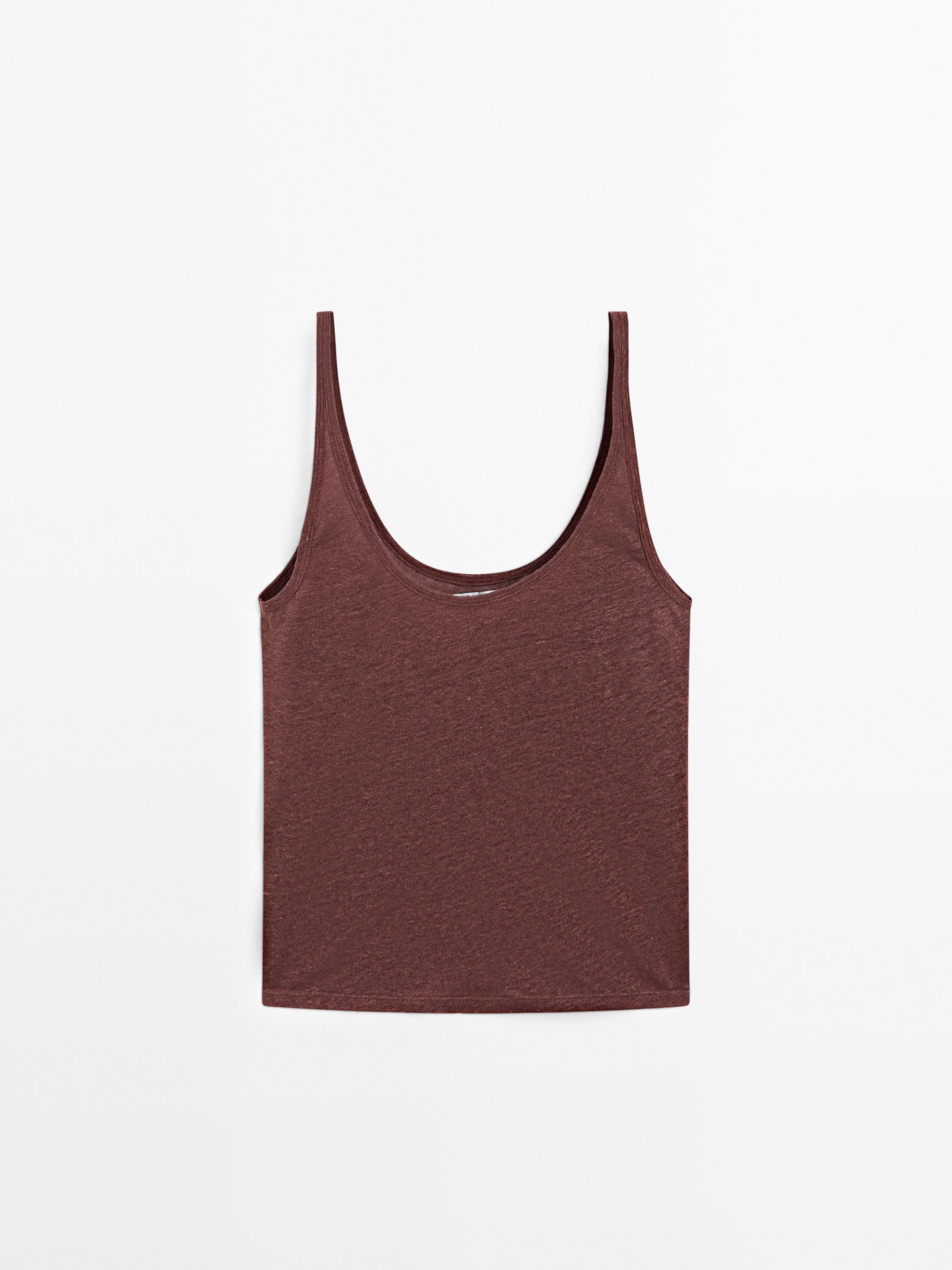 100% linen strappy top