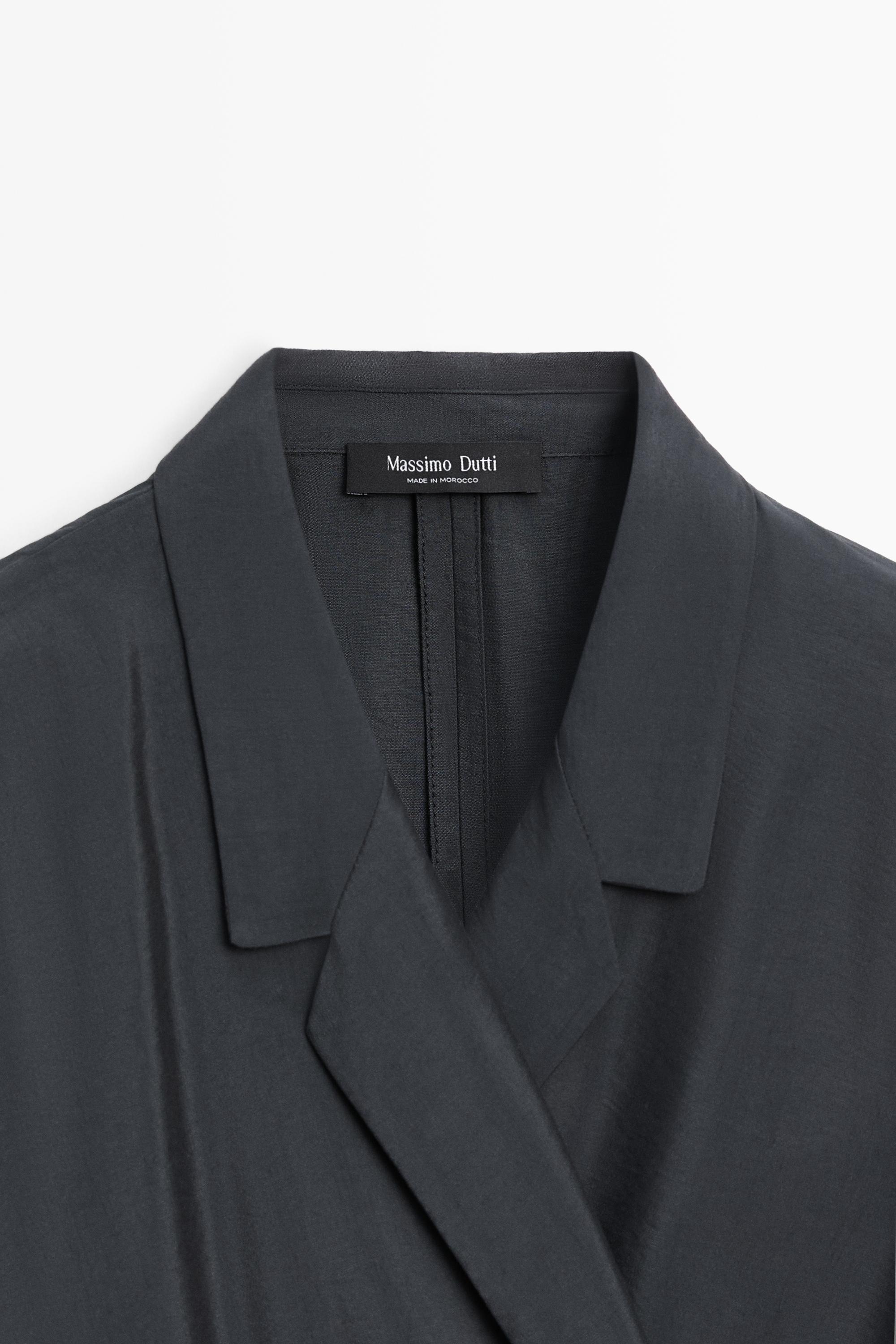 Midi dress with draped detail — LEAD
