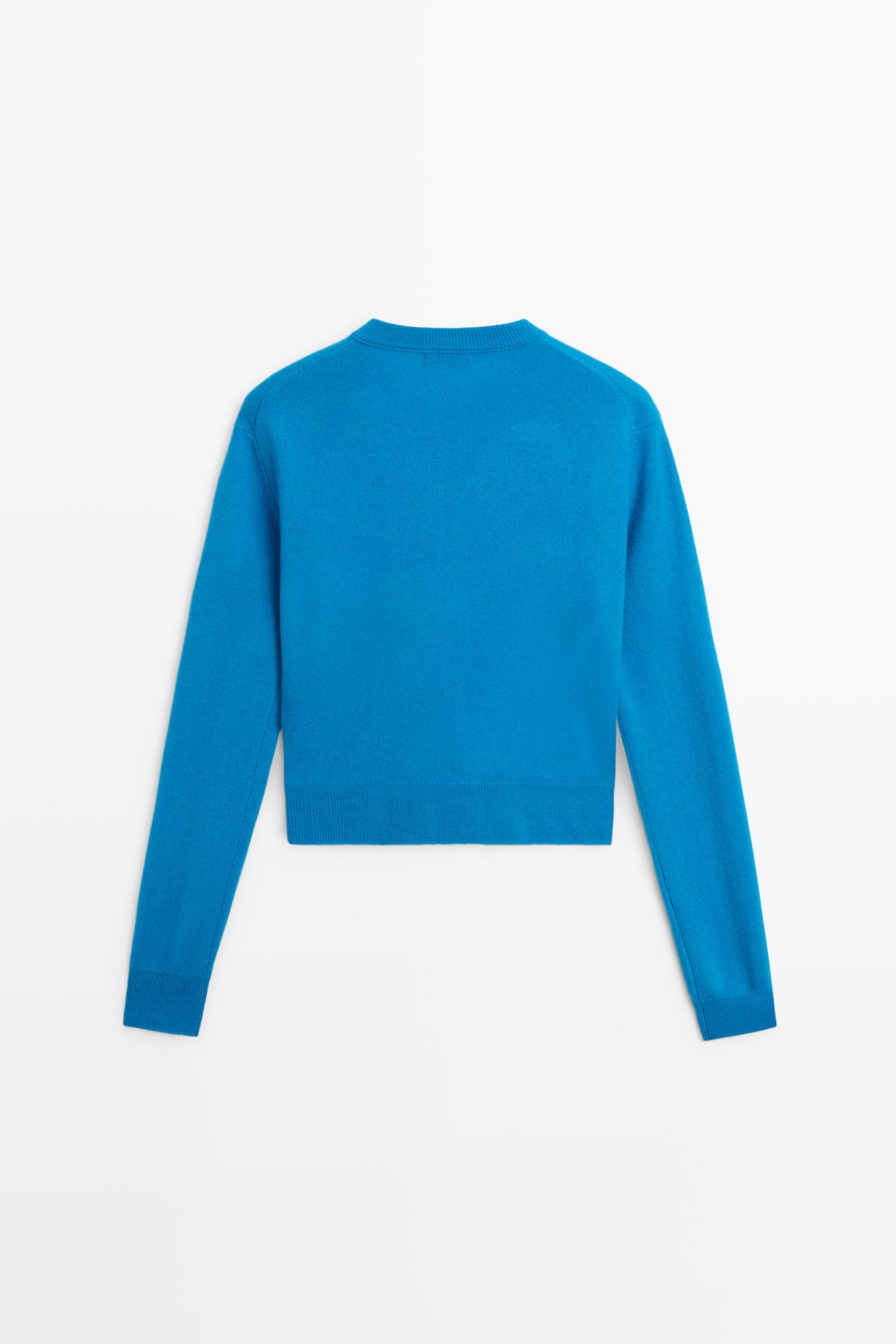 Knit cardigan with button detail — TURQUOISE