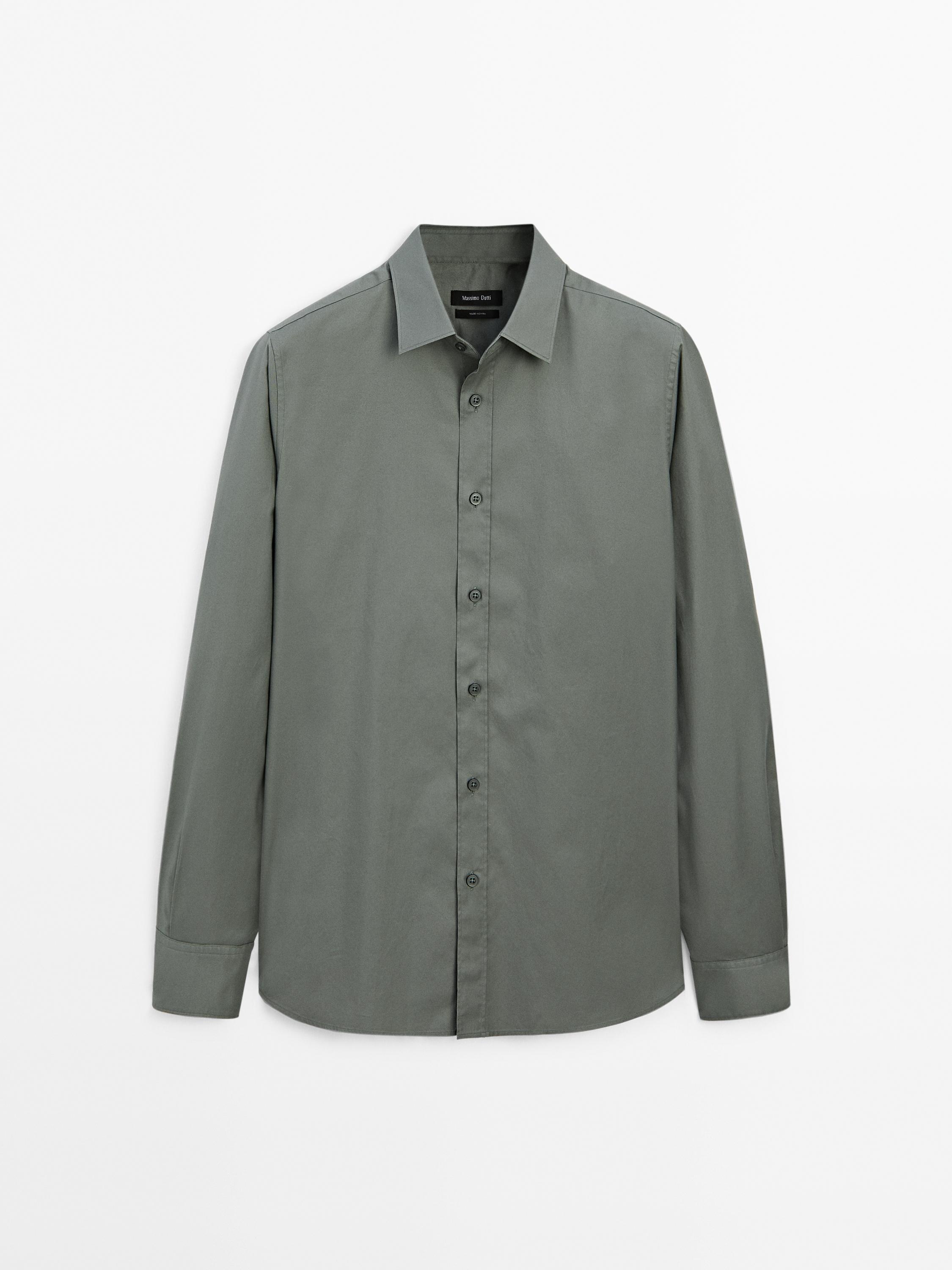 Slim fit twill shirt 100% cotton