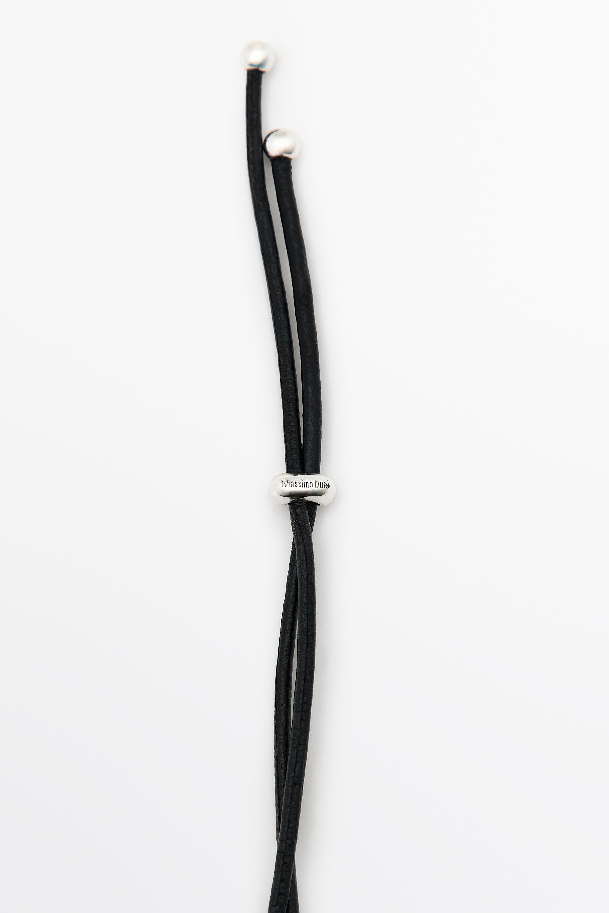Long dumpling-piece necklace — SILVER