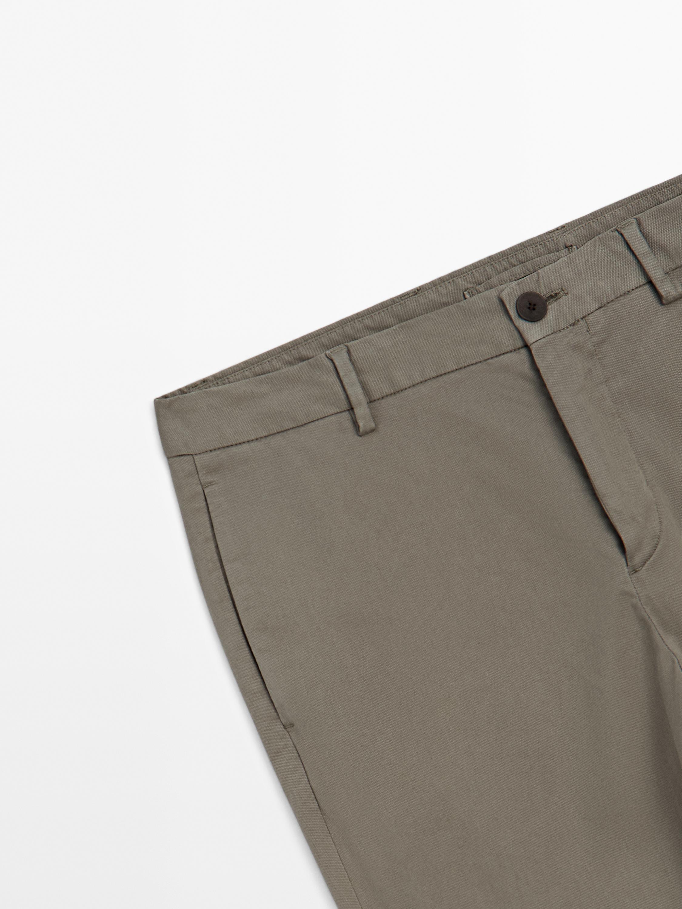 Slim-Fit-Hose mit Strukturmuster