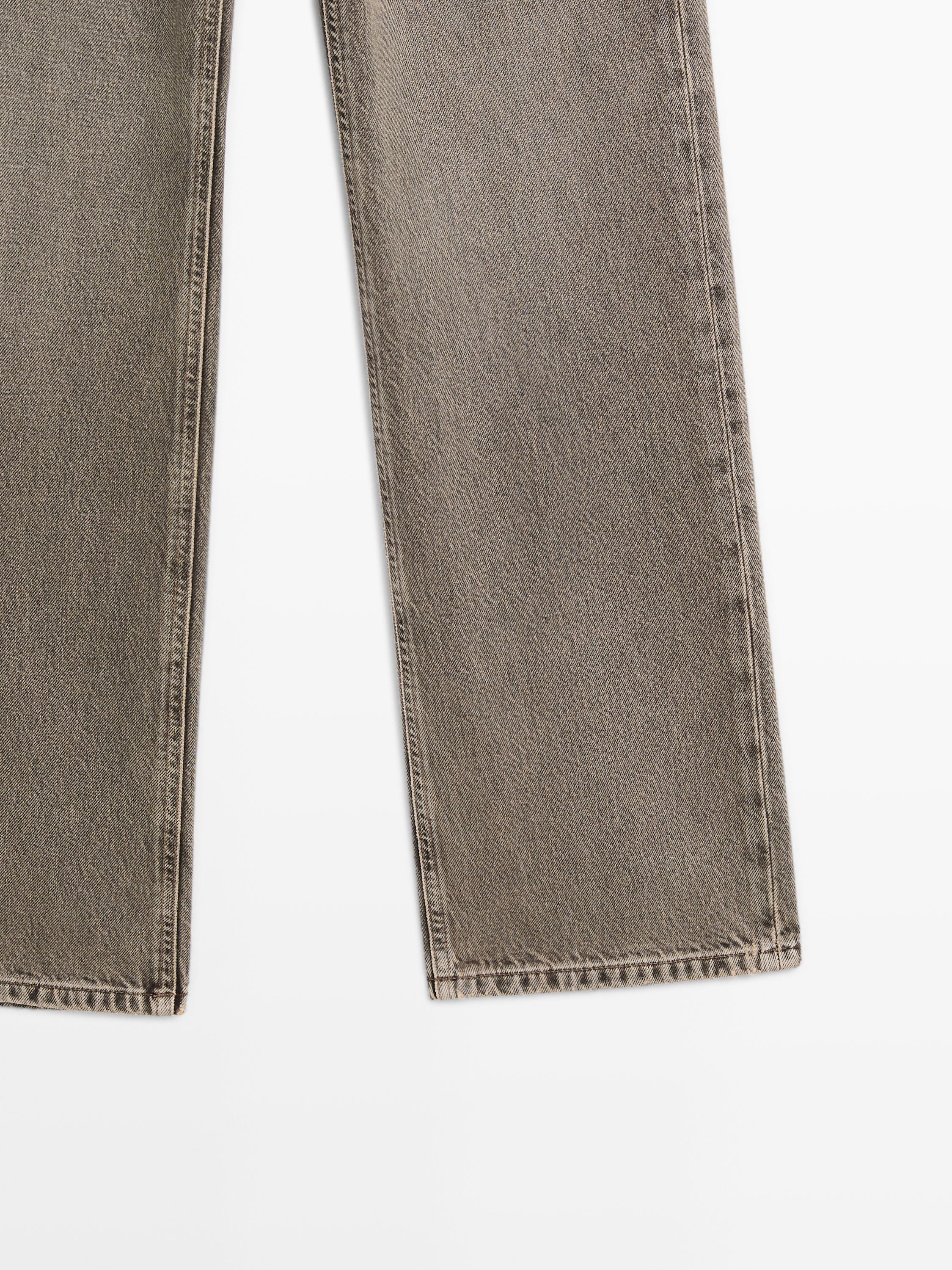Mid-rise wide-leg jeans