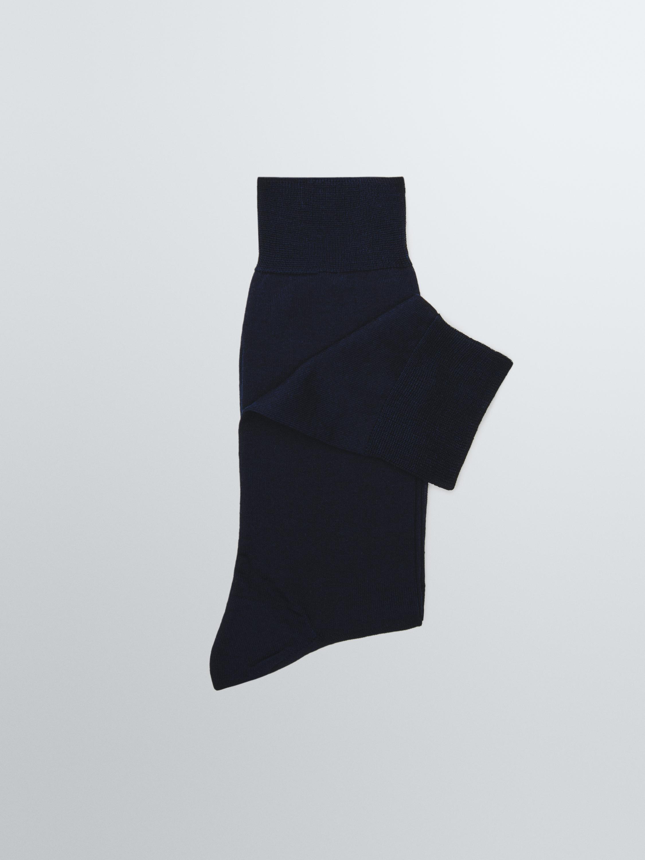 Plain smart socks — NAVY BLUE