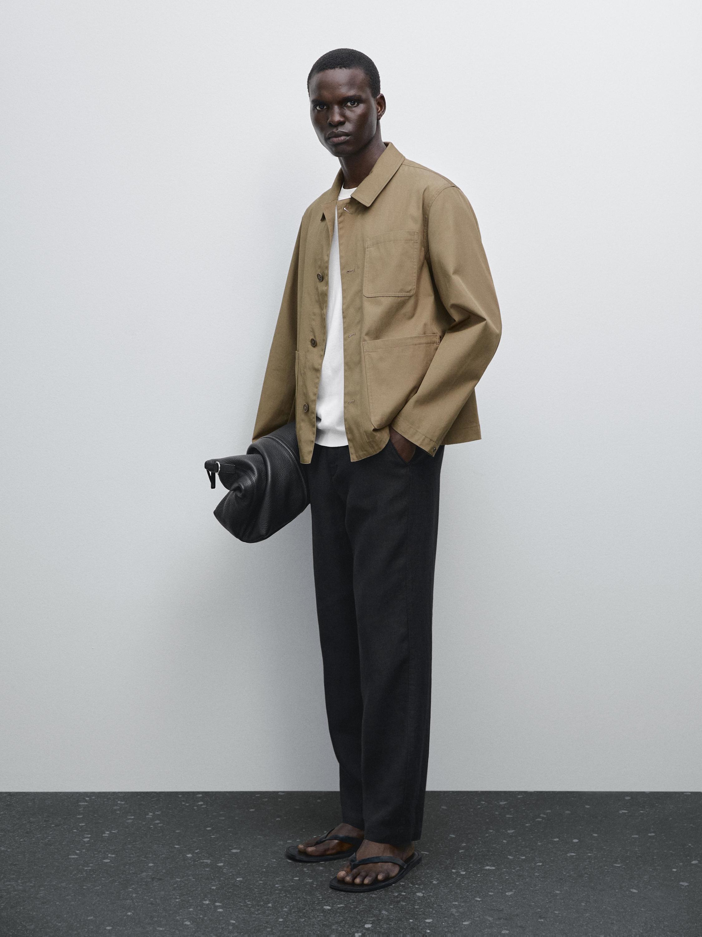 口袋設計 100% 棉質外套