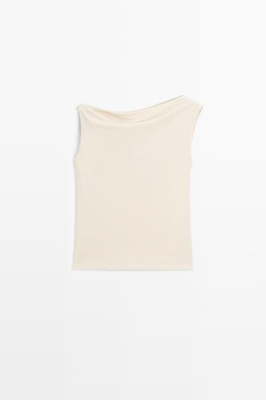 Asymmetric drop sleeve top — SAND 6