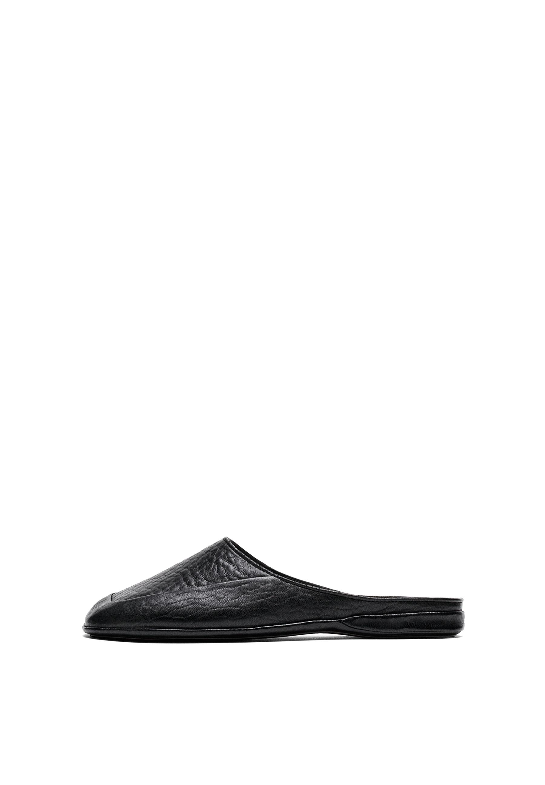 Soft leather mules - STUDIO — BLACK