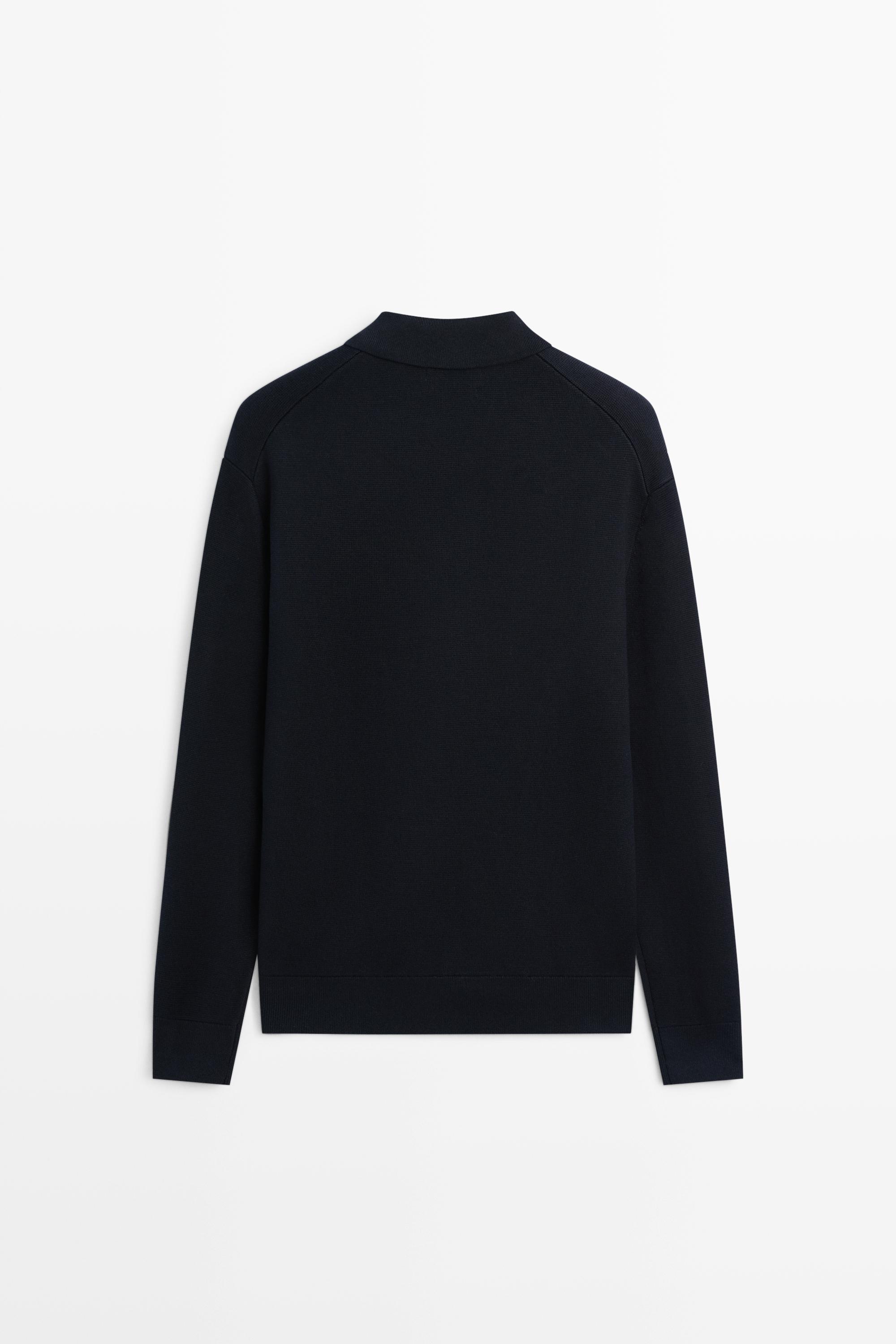 Cárdigan punto cuello polo 100% algodón