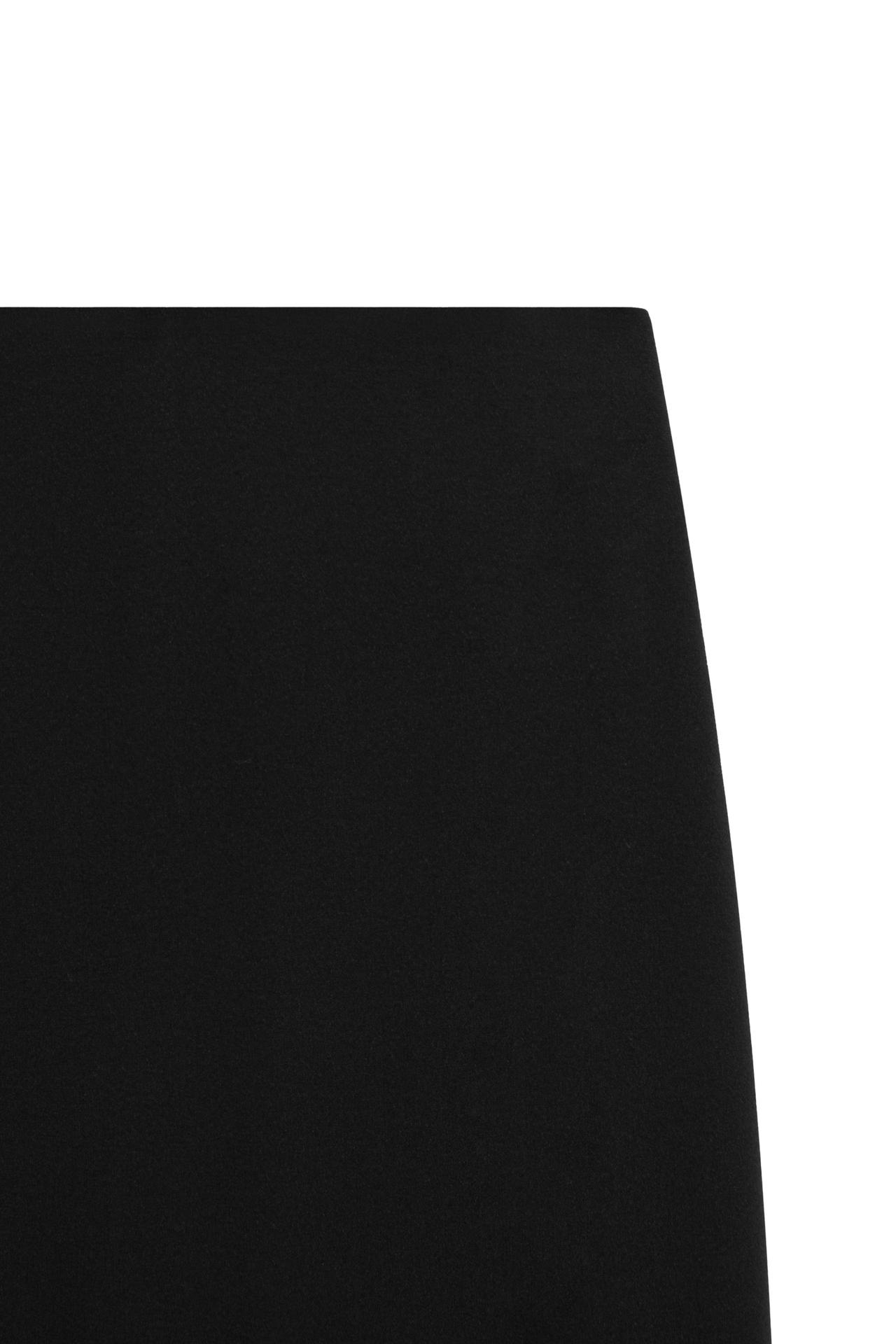 Stretch wool blend long skirt - LIMITED EDITION — BLACK