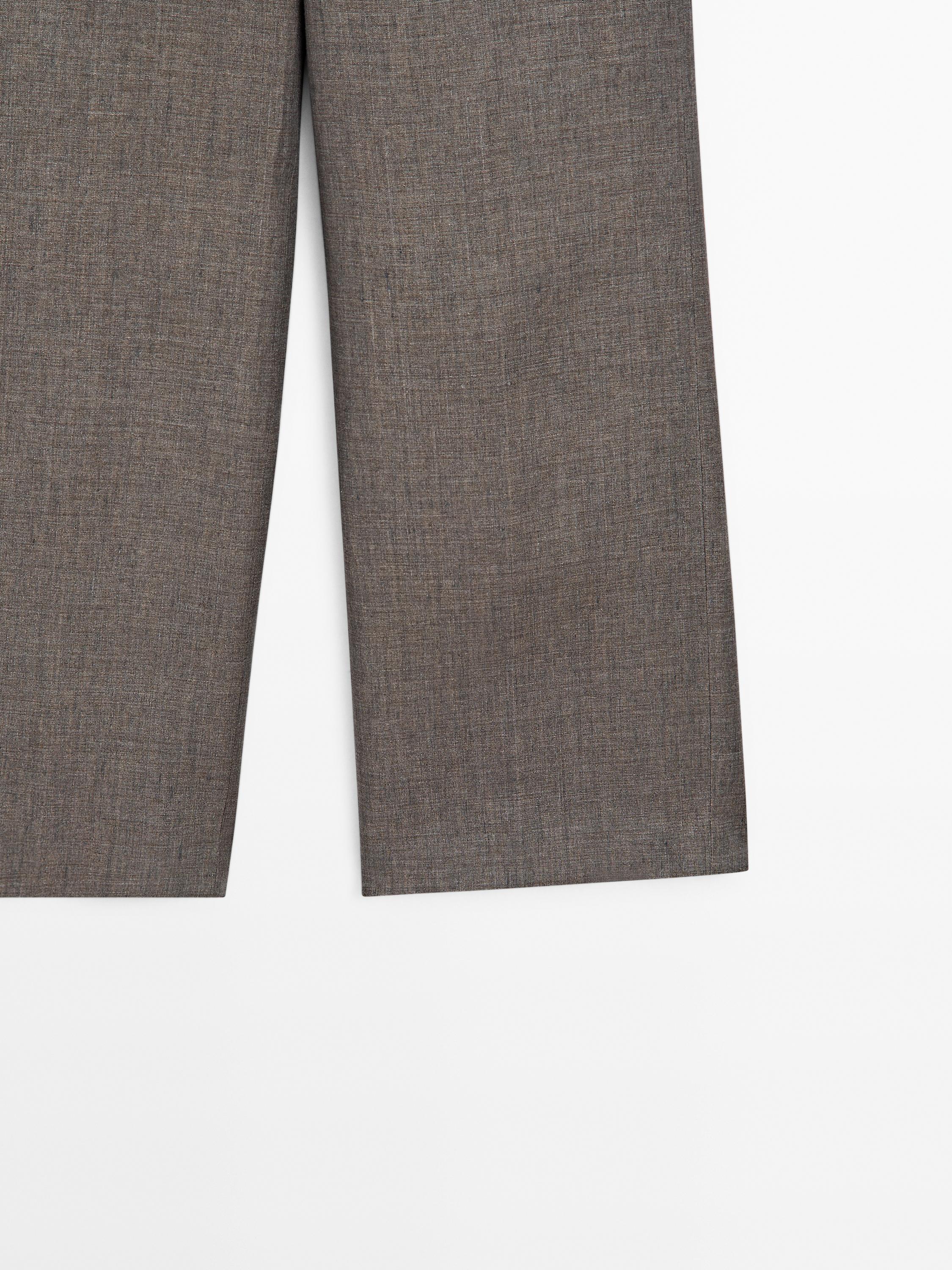 Flowing 100% linen trousers