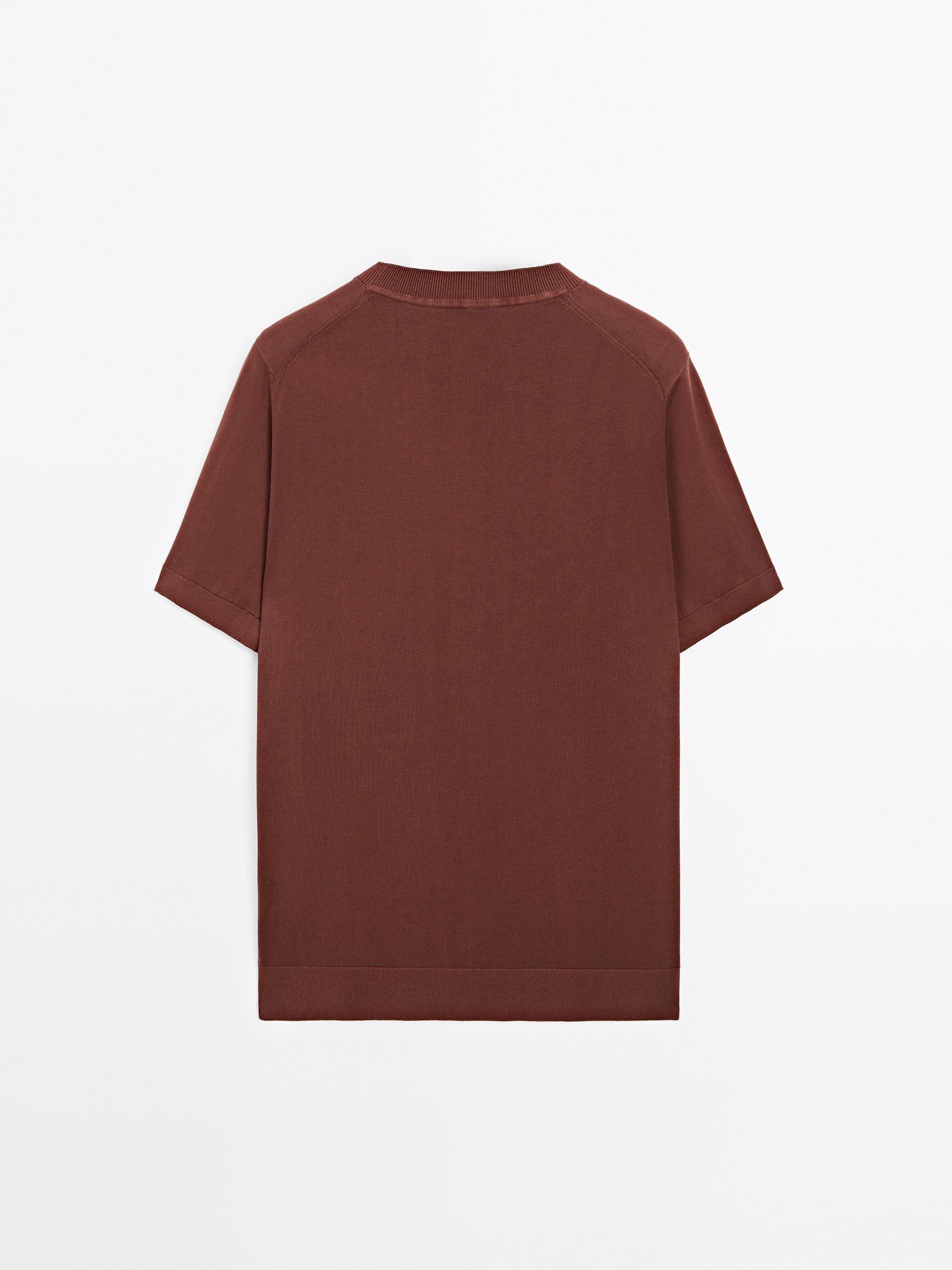 Maglietta in maglia a maniche corte
