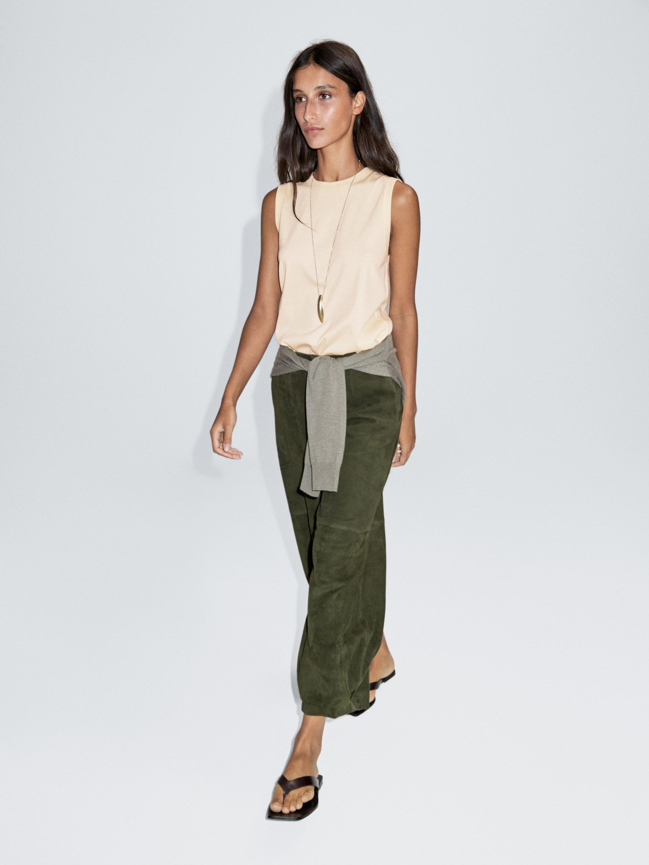 Camiseta tirantes cuello redondo 100% algodón