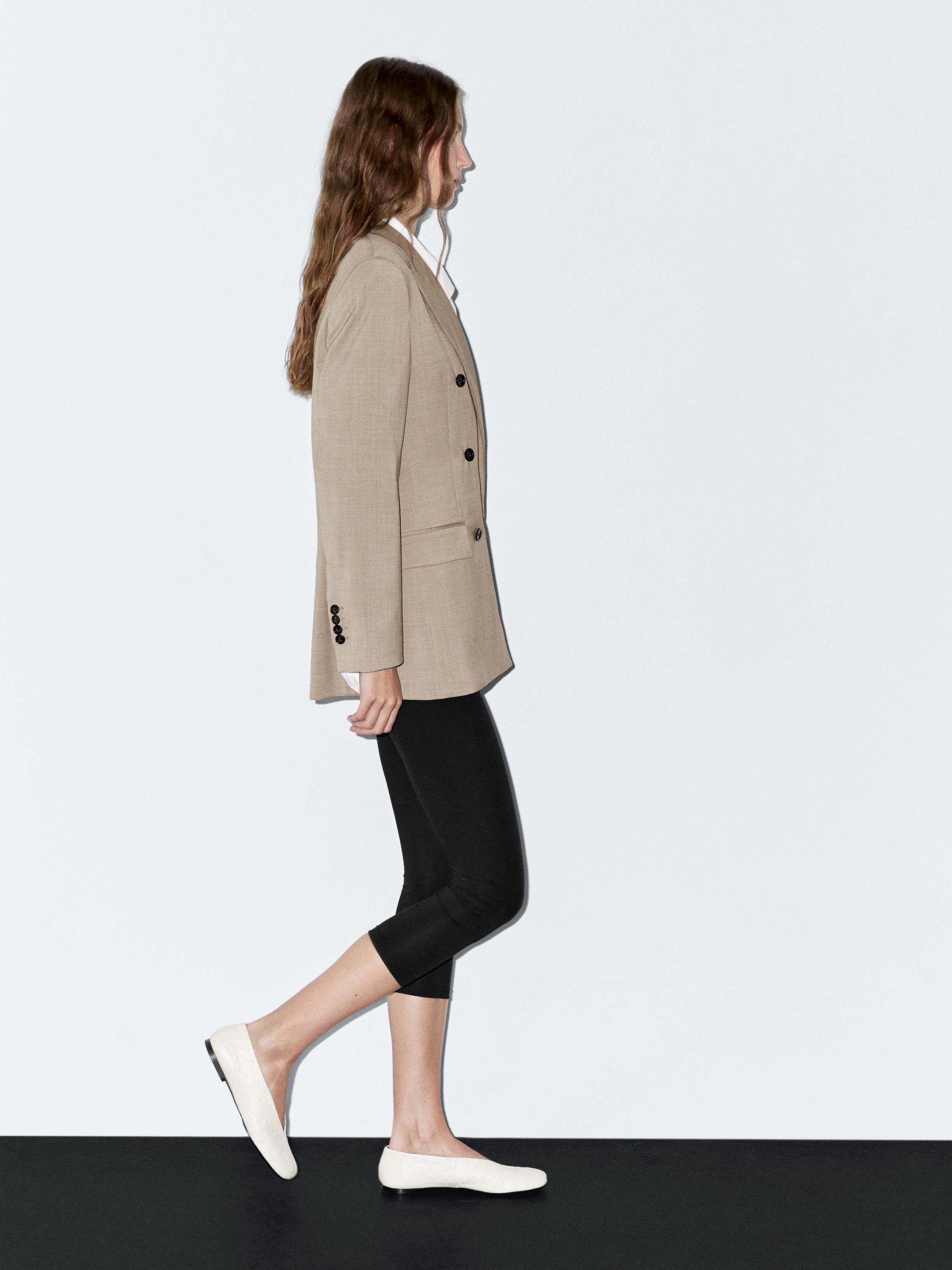 100% wool double-breasted blazer