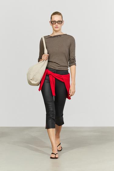 Striped wool-blend knit sweater — Washed 1
