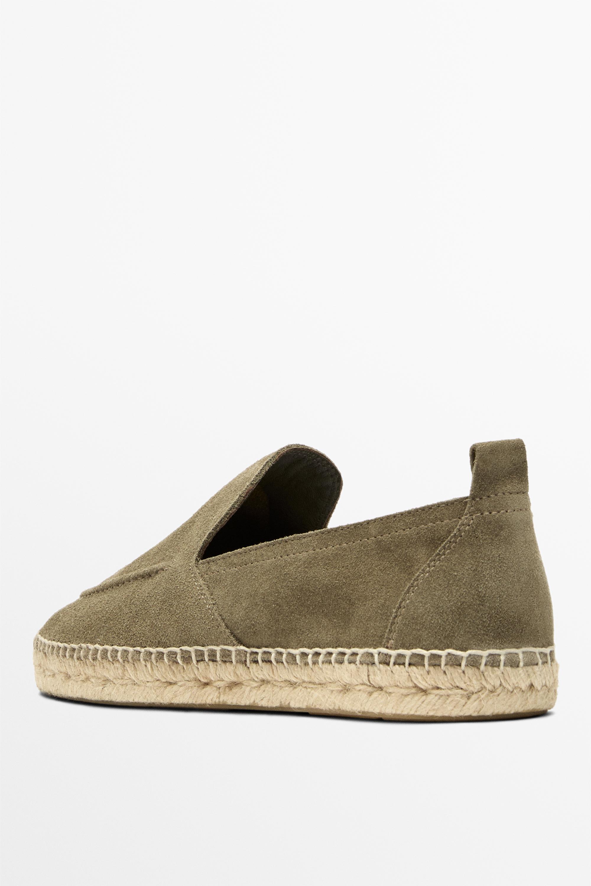 Leather espadrilles with moc toe — BOTTLE