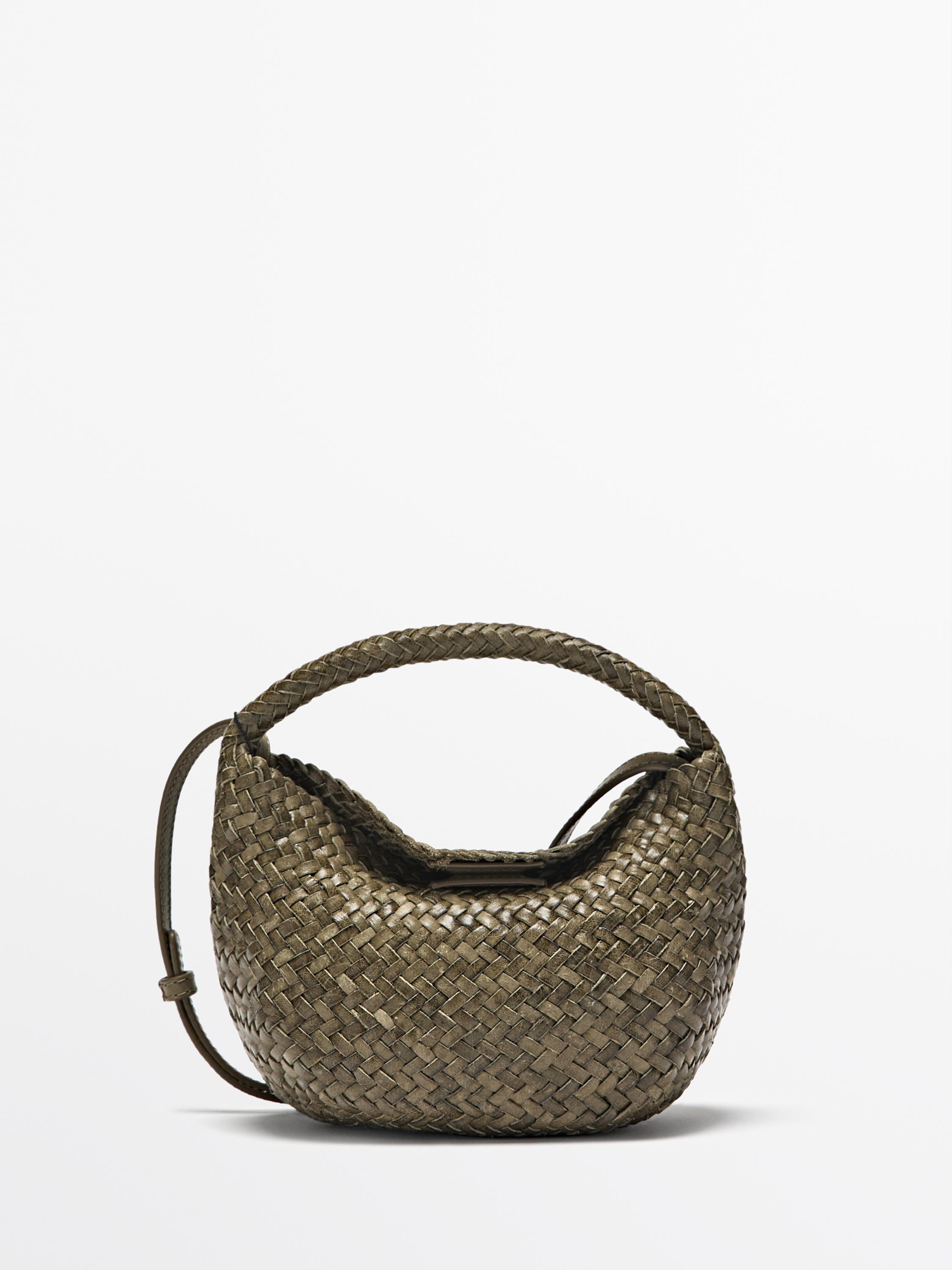Nappa leather braided mini bag