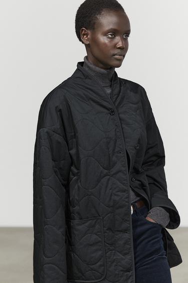 Lightweight quilted jacket with stand collar — BLACK 8
