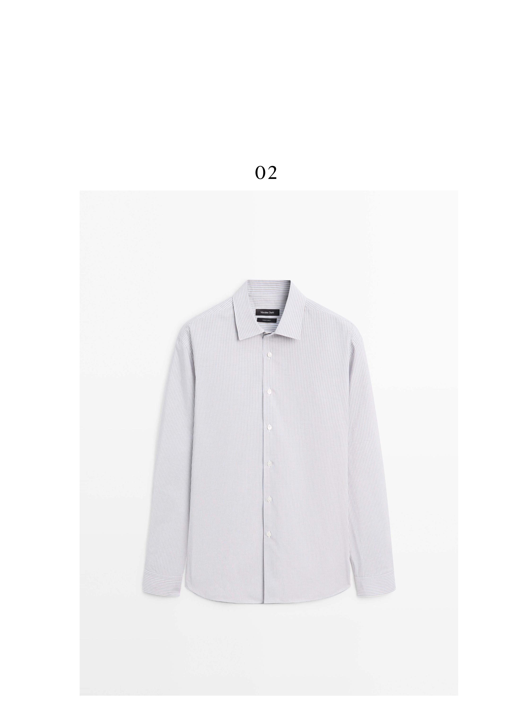 Regular-fit 100% cotton shirt — BROWN