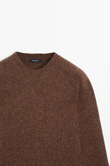 Flecked wool-blend knit sweater — OCHRE 4