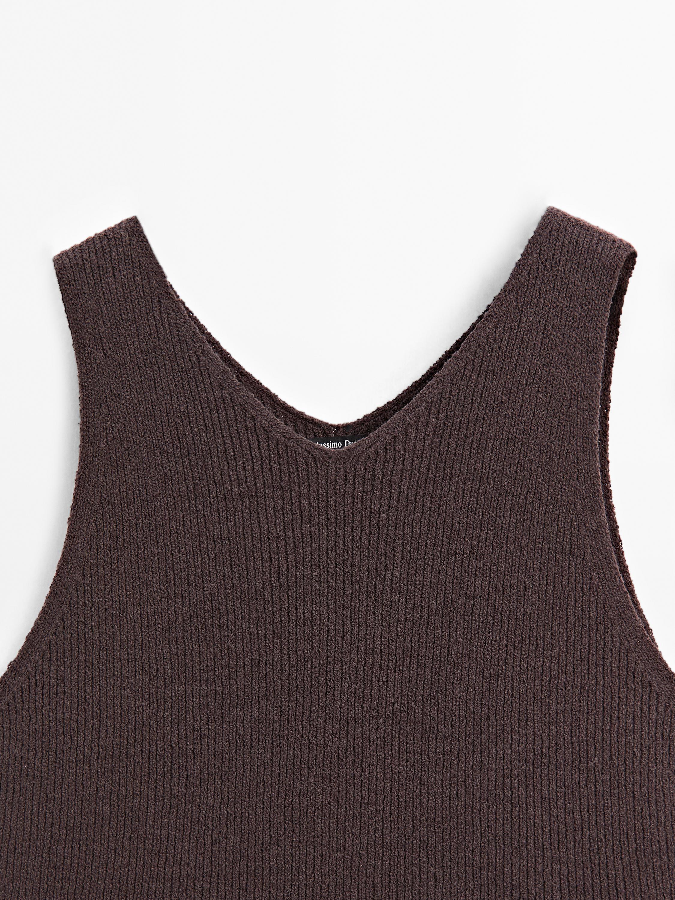 V-neck knit top