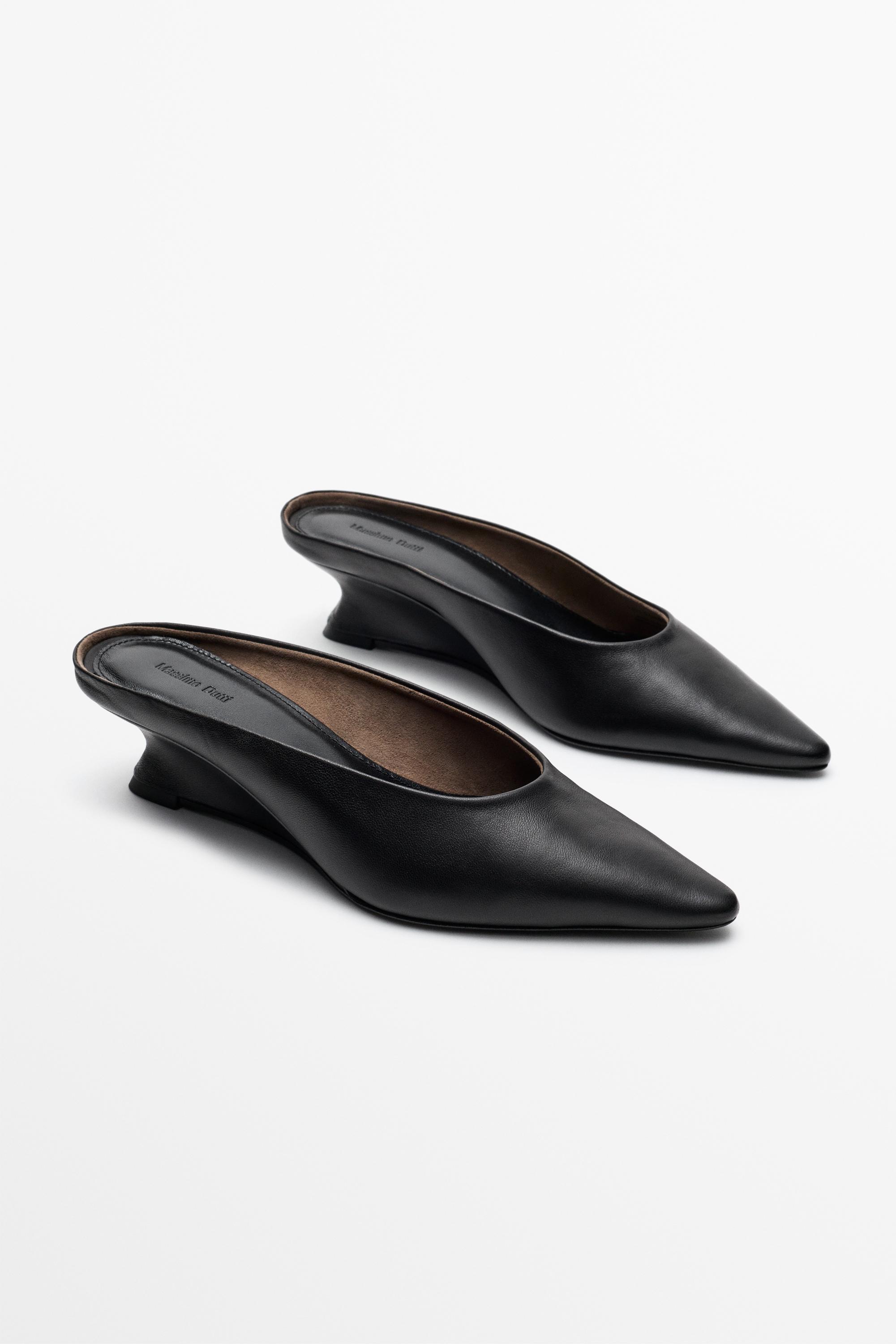 Wedge heel mule