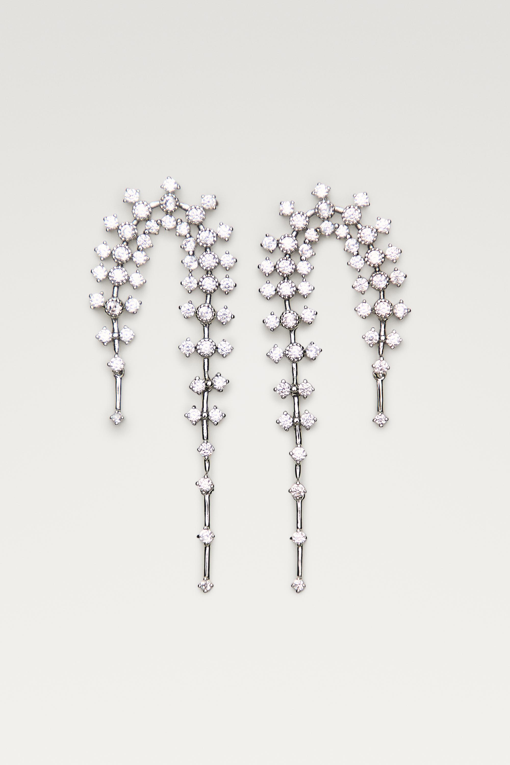 Rhinestone waterfall earrings