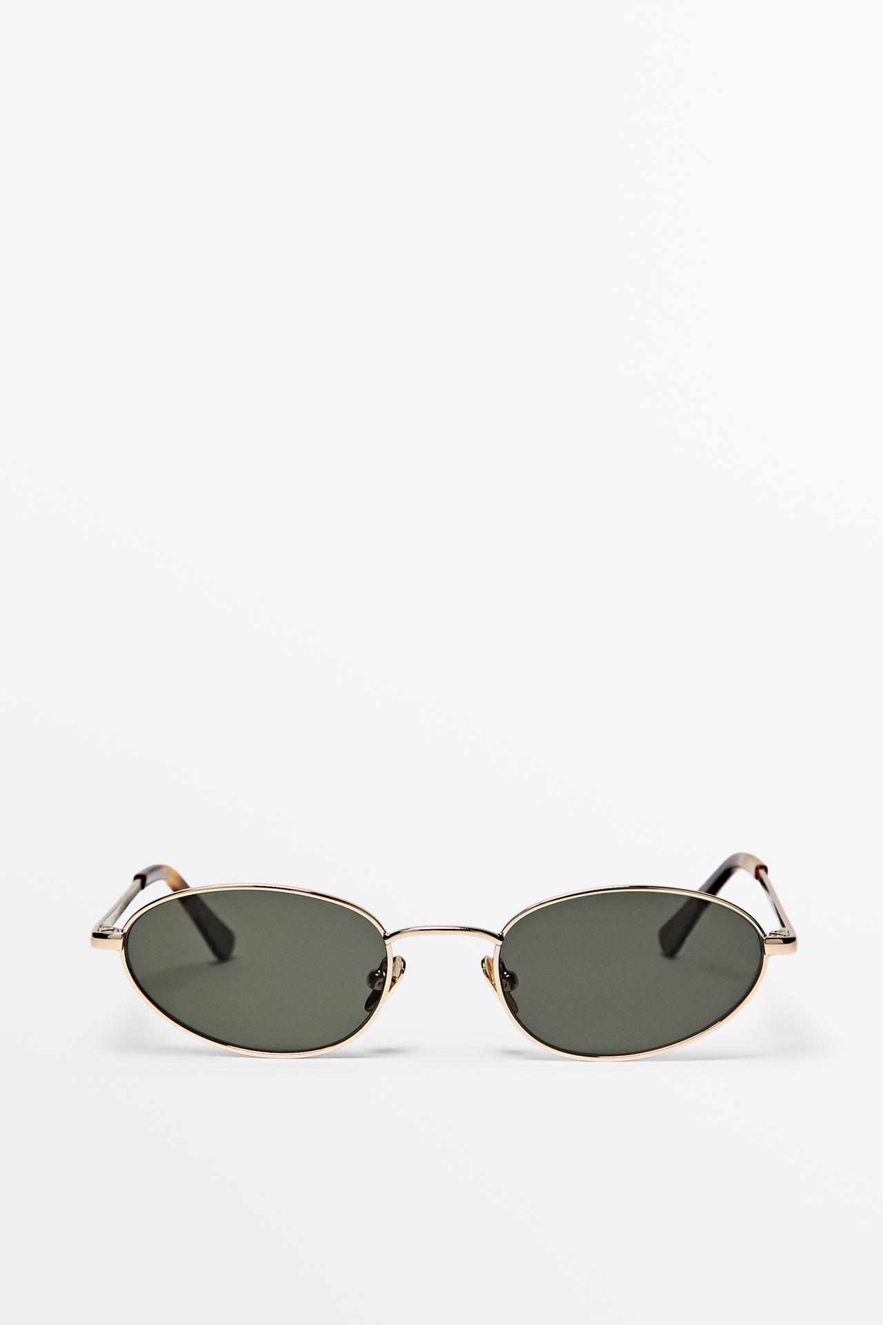 Oval metal sunglasses — GOLDEN