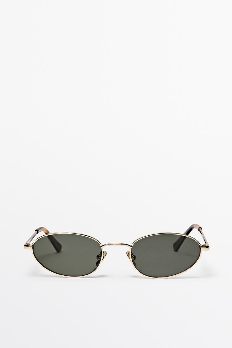 Oval metal sunglasses — GOLDEN