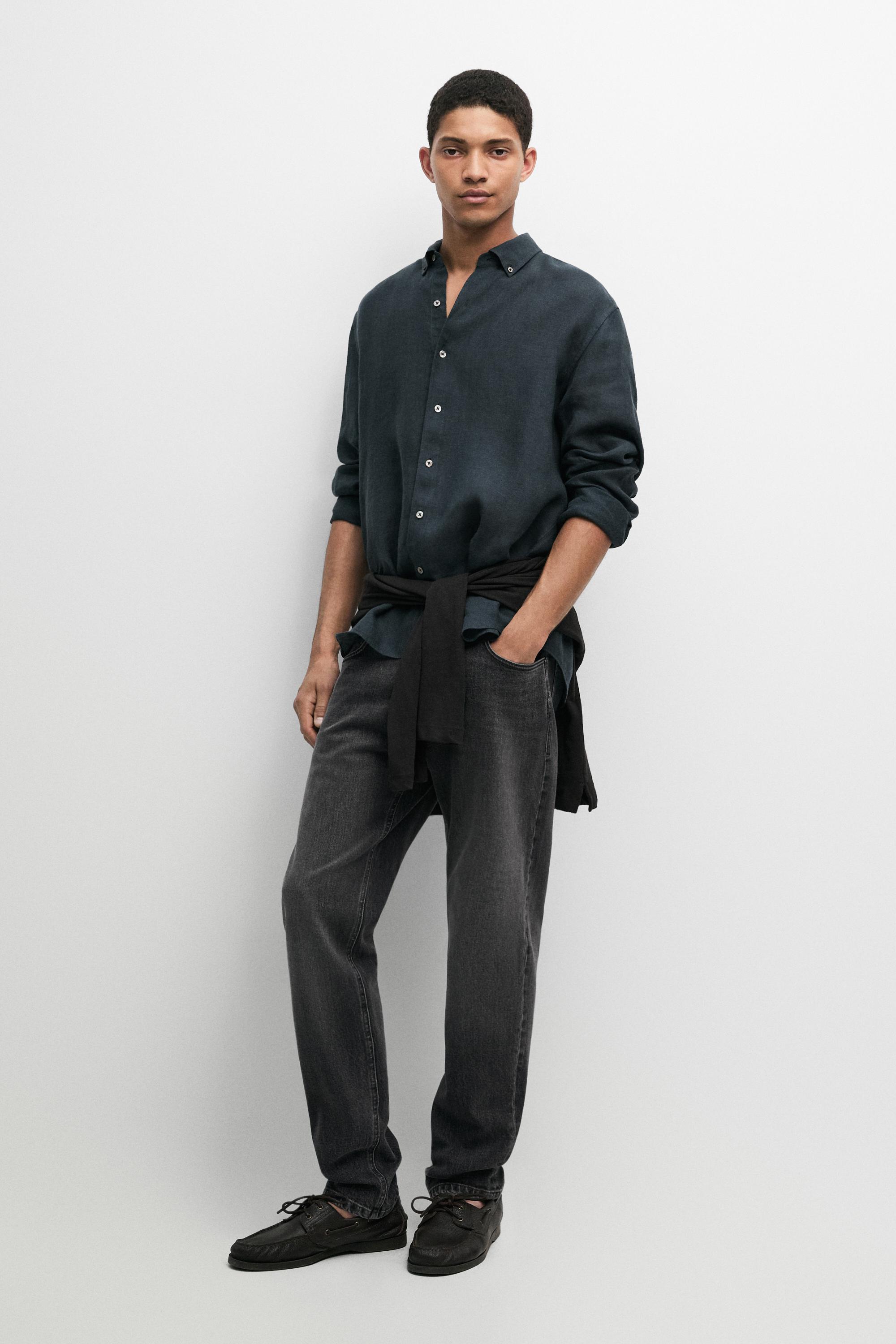 Camicia délavé 100% lino