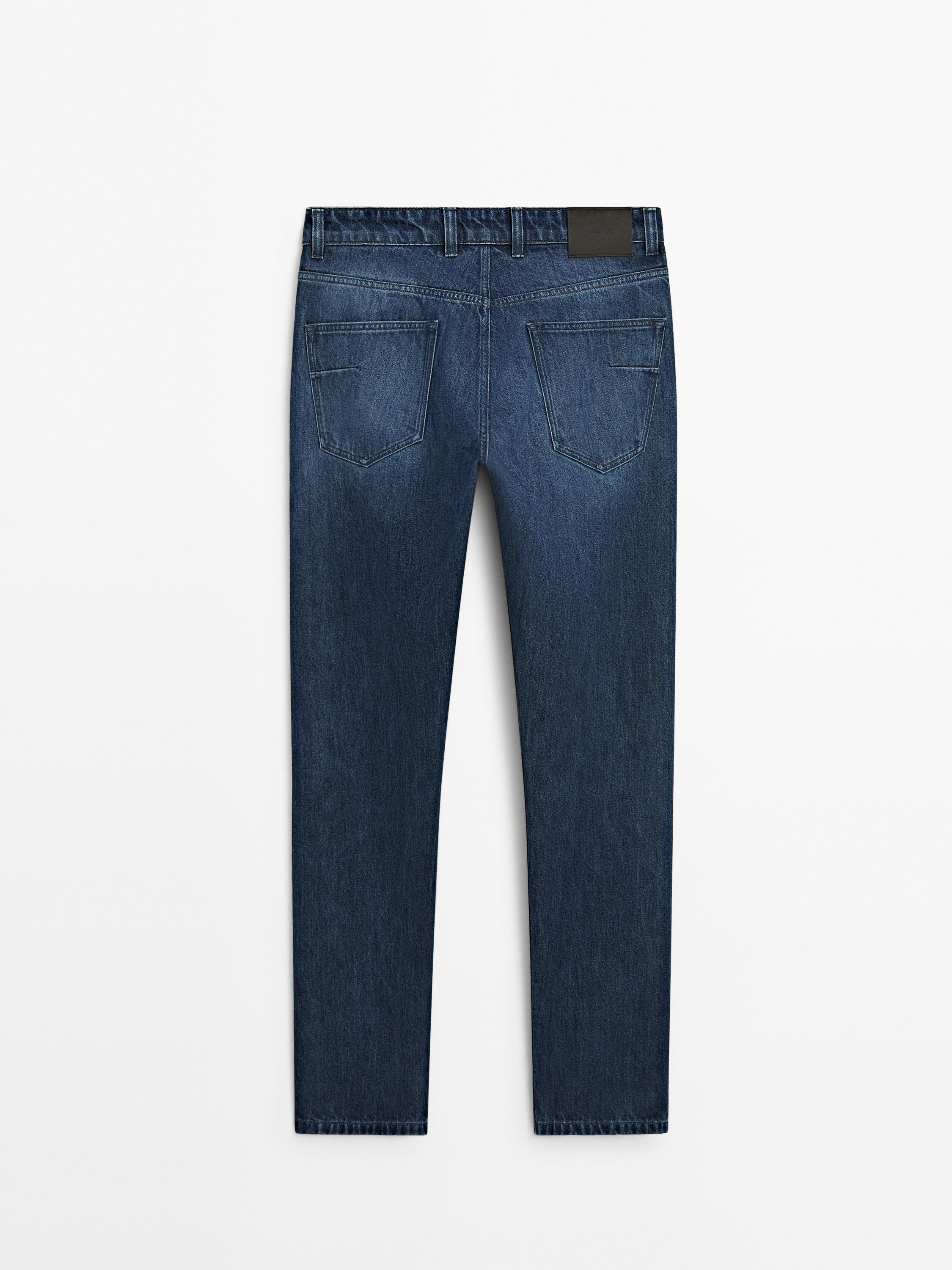 Regular-Fit-Jeans aus 100 % Baumwolle