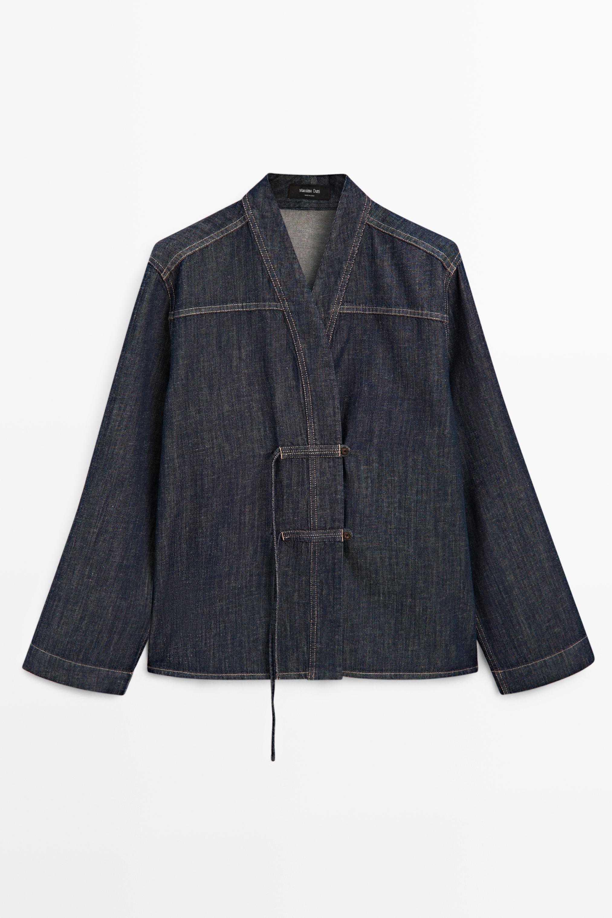 Total look denim overshirt — DARK BLUE