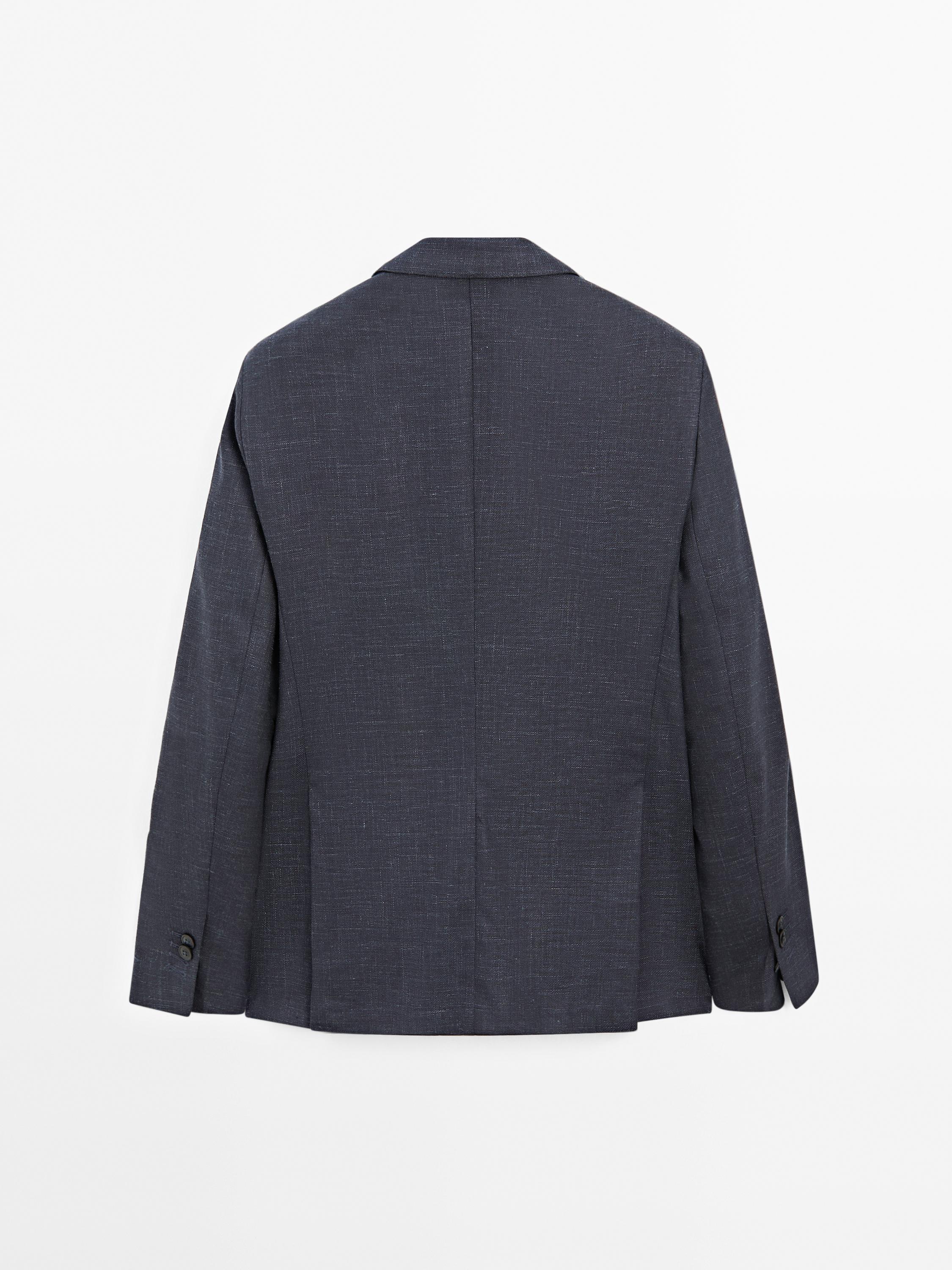 Wool blend smart blazer
