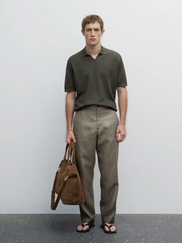 Mercerised cotton short sleeve polo shirt